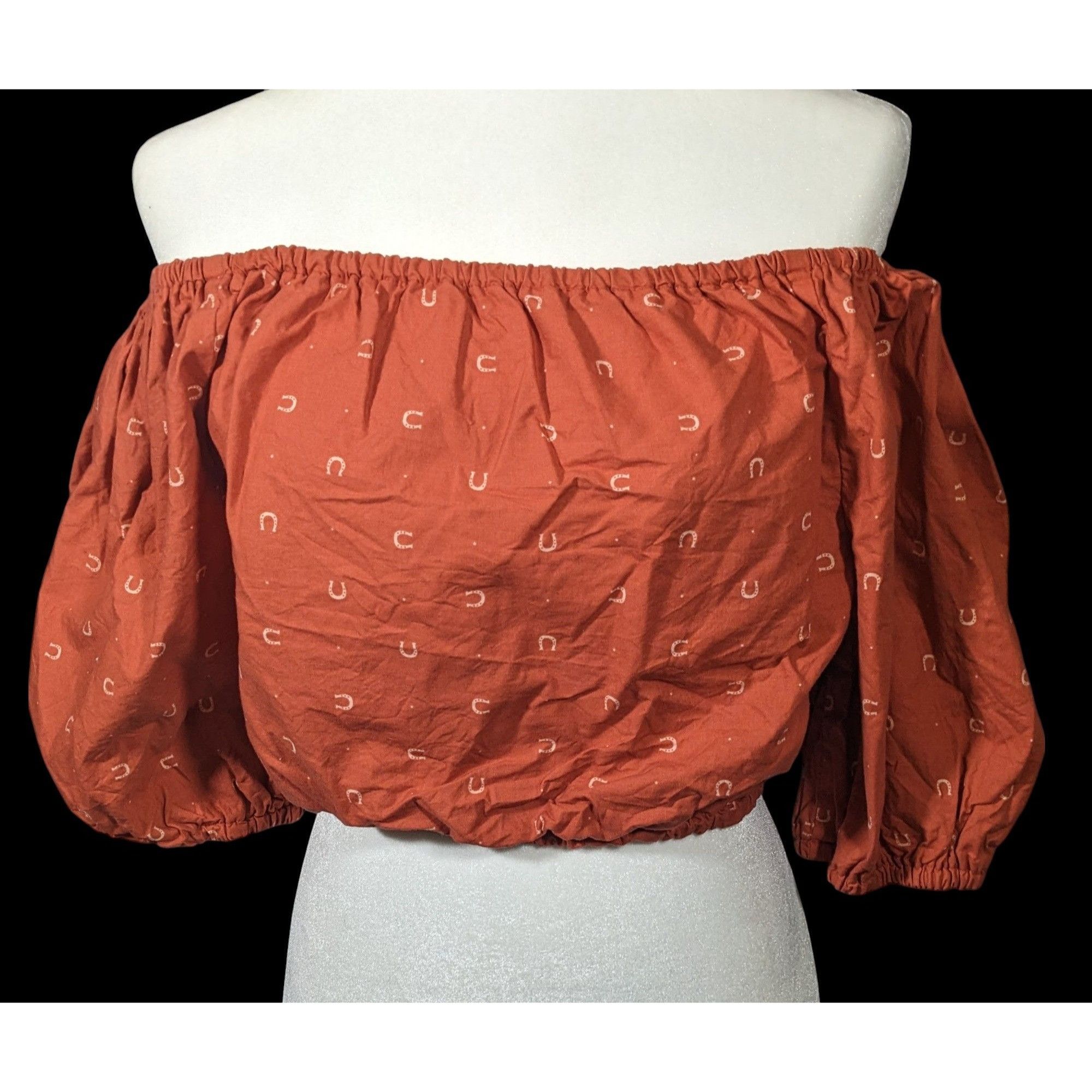 Other Giddy Up Goods Western Rust Horseshoe Crop Top Size Small Size S / US 4 / IT 40 - 3 Thumbnail