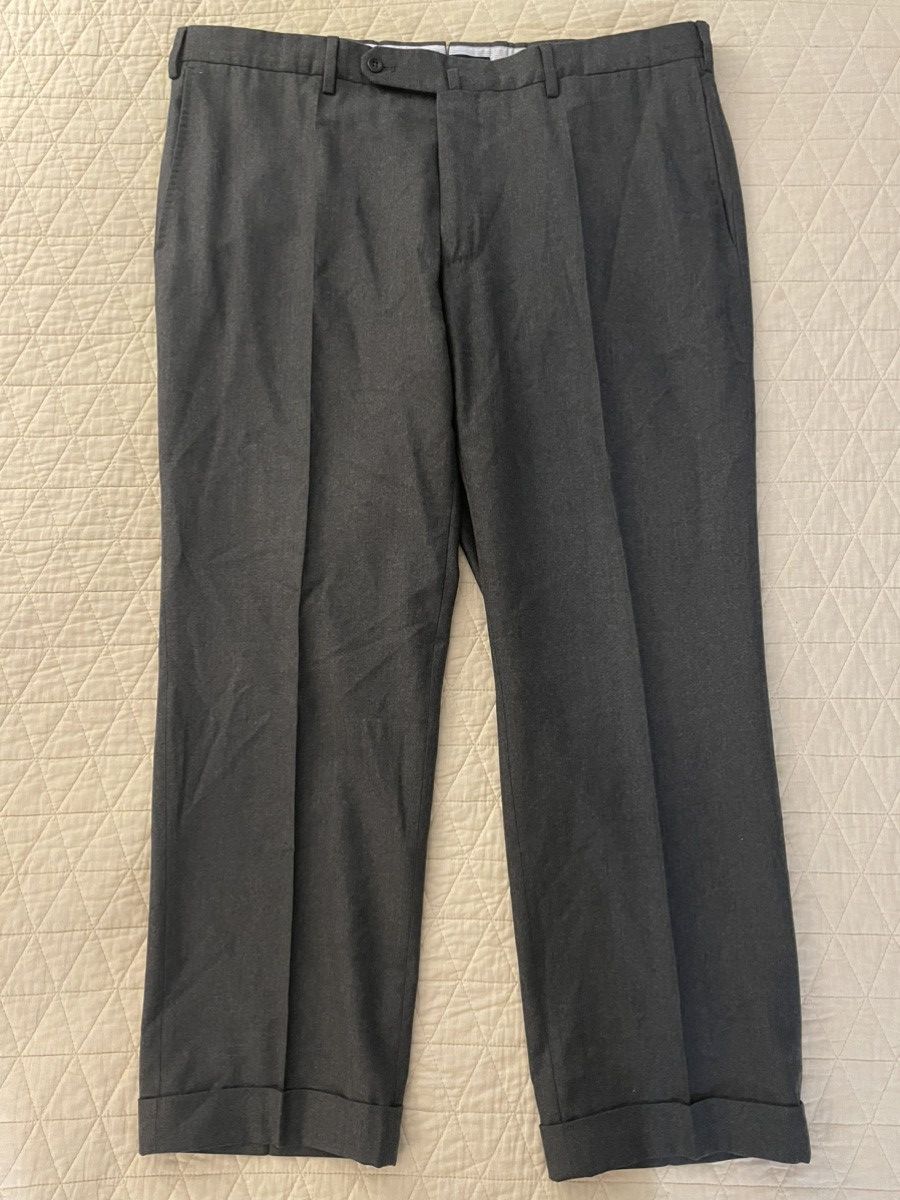 Incotex Super 130's Wool Flannel Flat Front Trouser Size US 40 / EU 56 - 3 Thumbnail