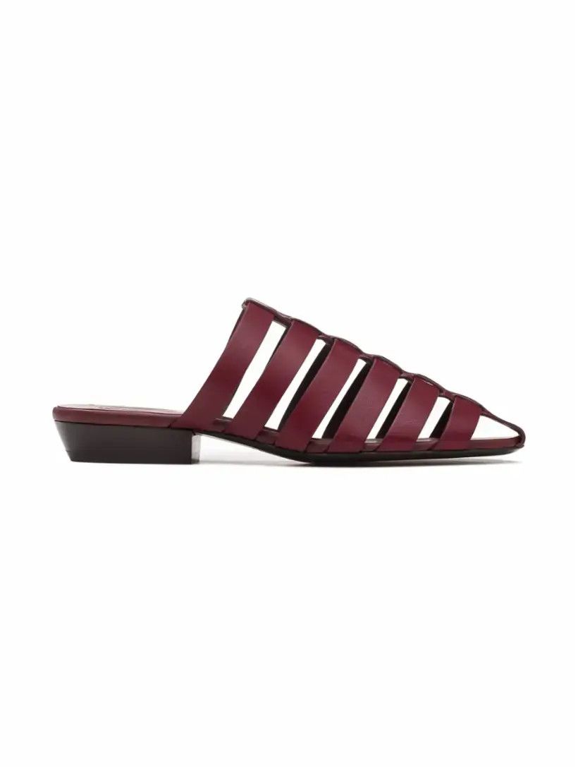 Loro Piana o1srvl11e0225 Kaede Leather Sandals in Burgundy Size US 10 / IT 40 - 1 Thumbnail