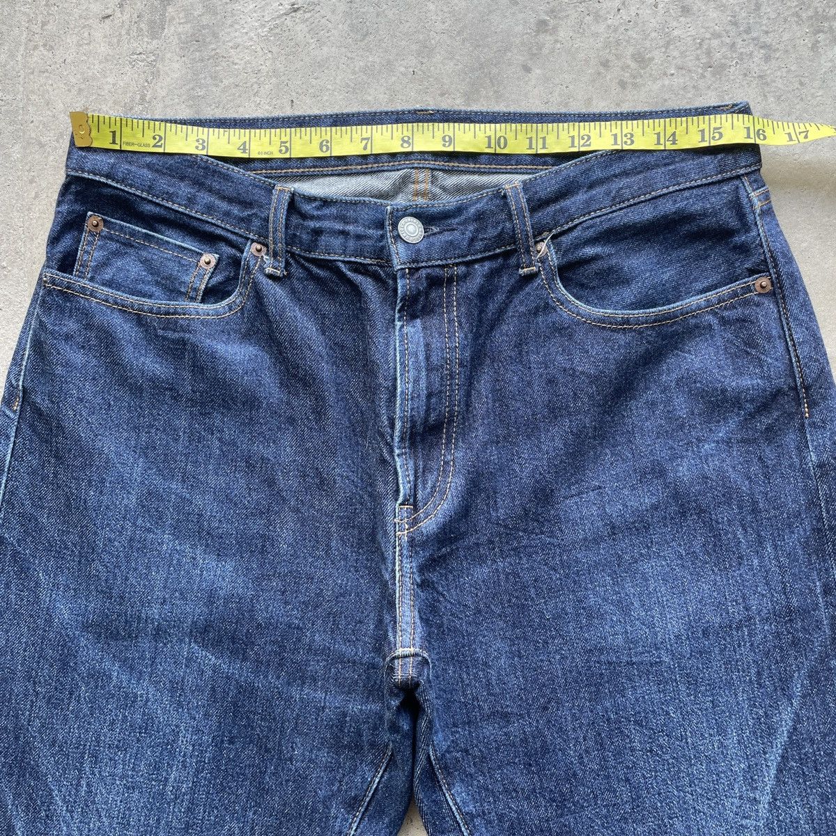 Japanese Brand Vintage Japanese Brand Dark Blue Selvedge Denim Pants Jeans Size US 32 / EU 48 - 5 Thumbnail