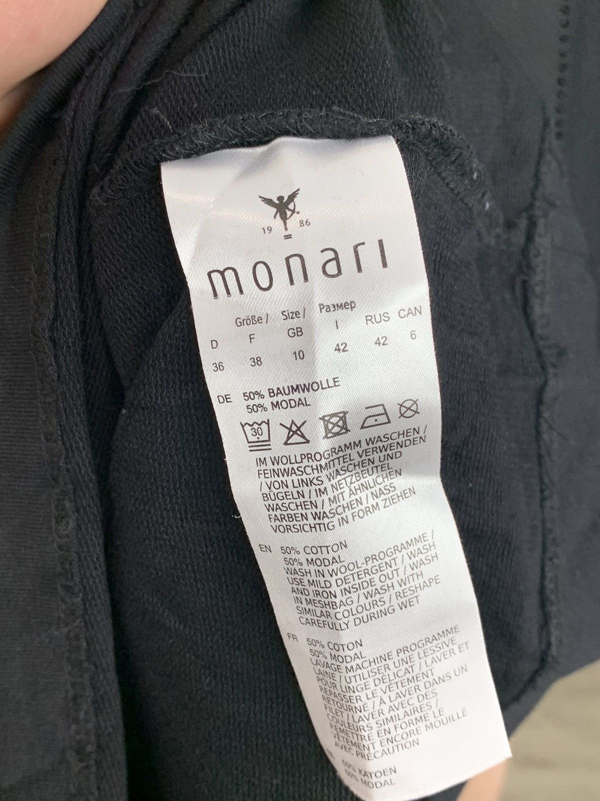 Other Monari Longsleeve T-Shirt Tee Big Logo Black Size France 38 Size S / US 4 / IT 40 - 9 Thumbnail