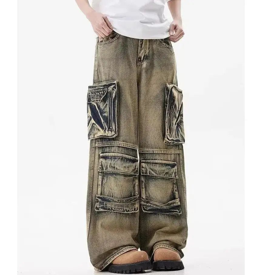 Japanese Brand Loose casual multi pocket jeans Size US 32 / EU 48 - 2 Thumbnail