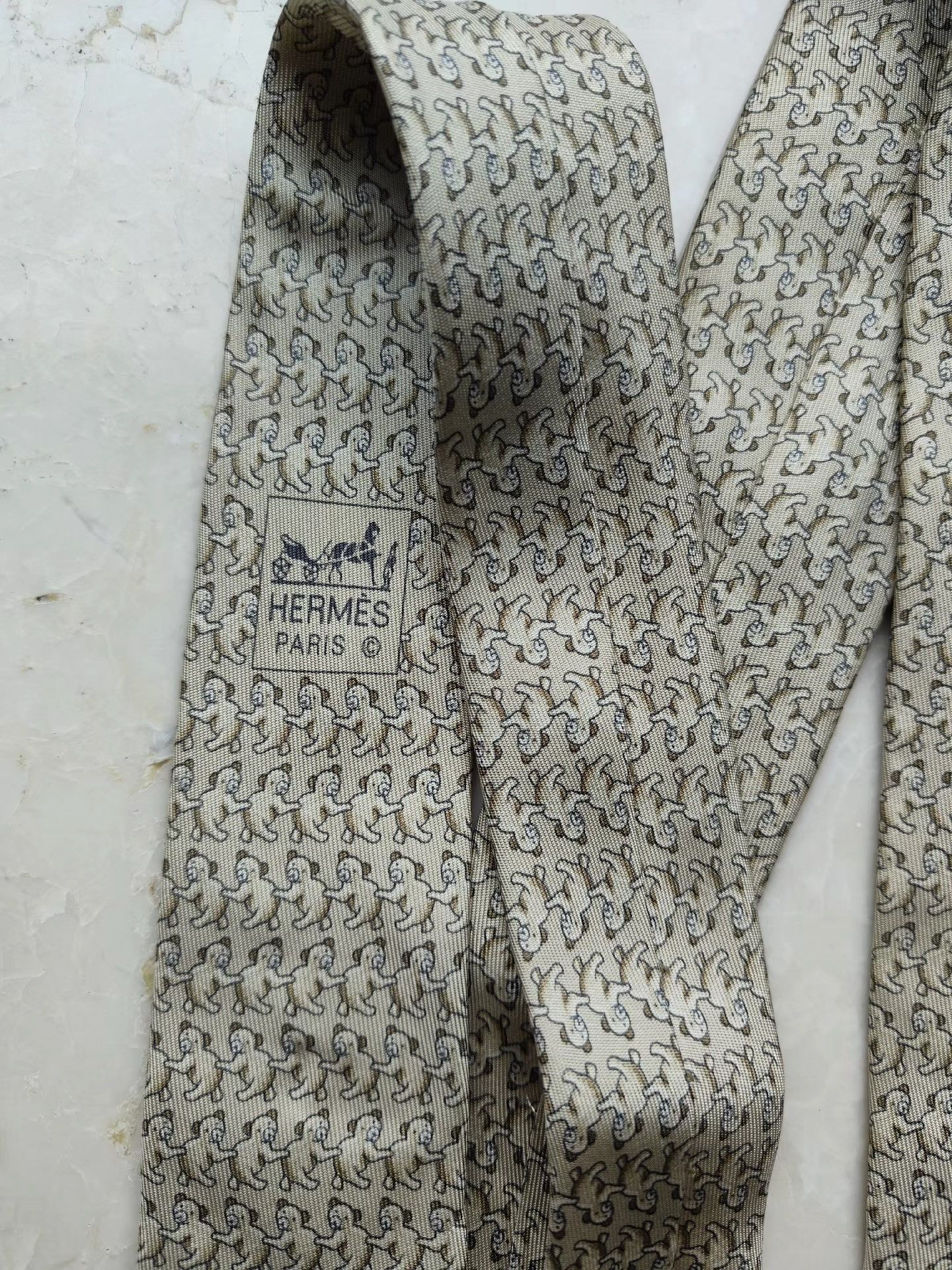 Hermes Hermes Men's Tie K29 Size ONE SIZE - 2 Thumbnail