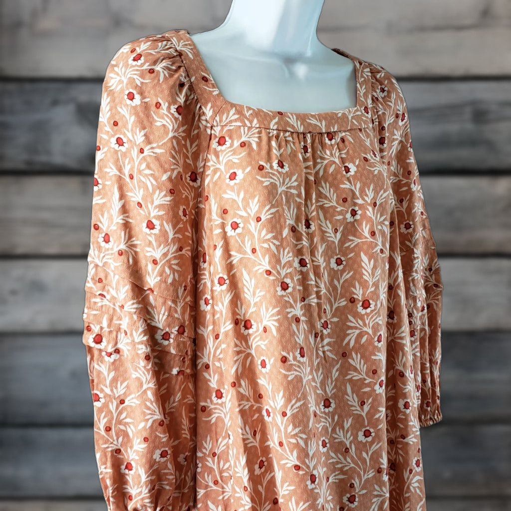 Vintage VINTAGE Isabel Maternity Womens Top XS Red White Floral Long Sleeve Rayon Size XS / US 0-2 / IT 36-38 - 1 Thumbnail