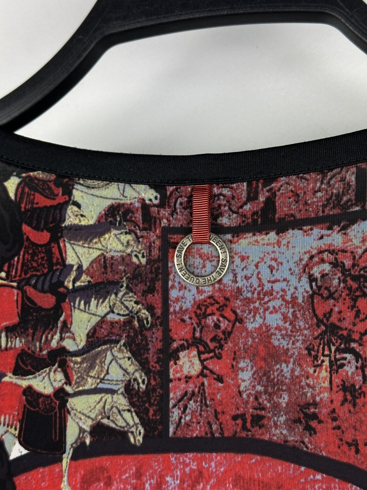 Designer × Japanese Brand Save The Queen Samurai Print Japanese Style Mesh Top Blouses Size XL / US 12-14 / IT 48-50 - 14 Thumbnail