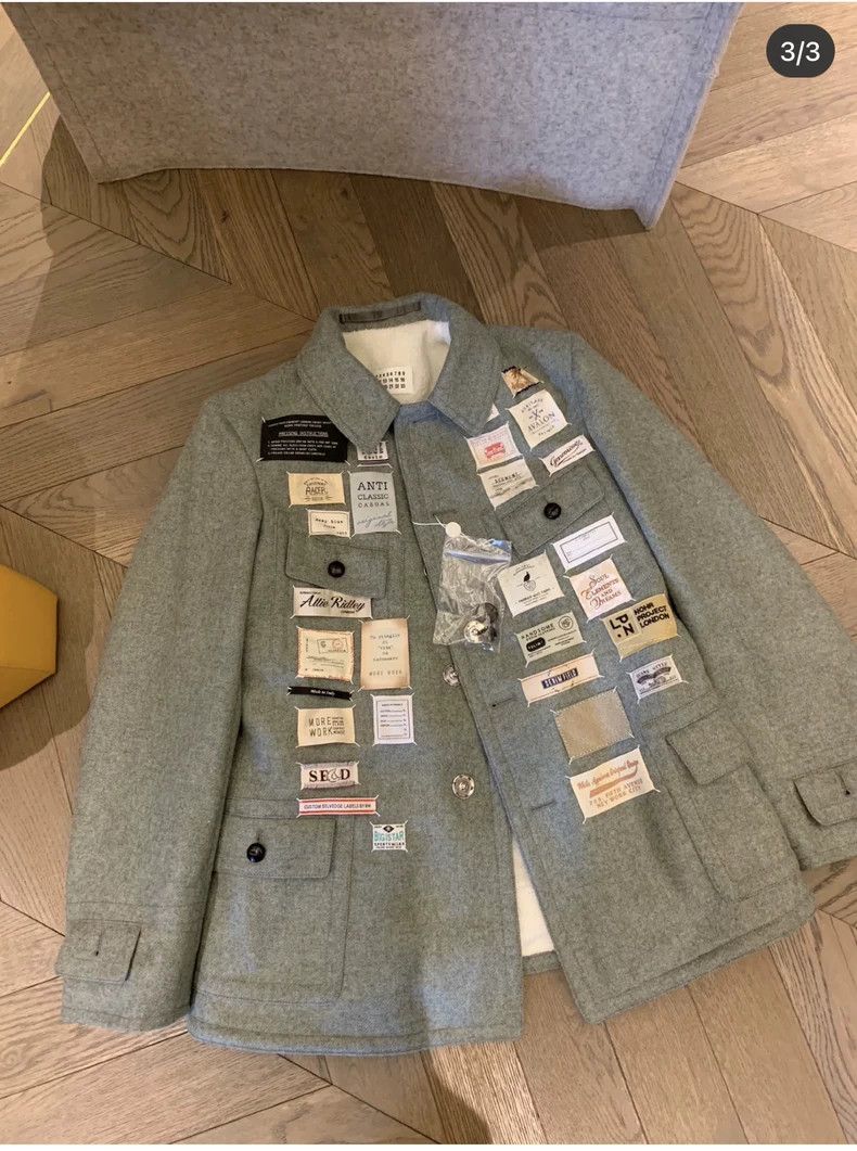 Maison Margiela Maison Margiela Medal tweed label lamb wool jacket coat 250 Size XL / US 12-14 / IT 48-50 - 2 Thumbnail