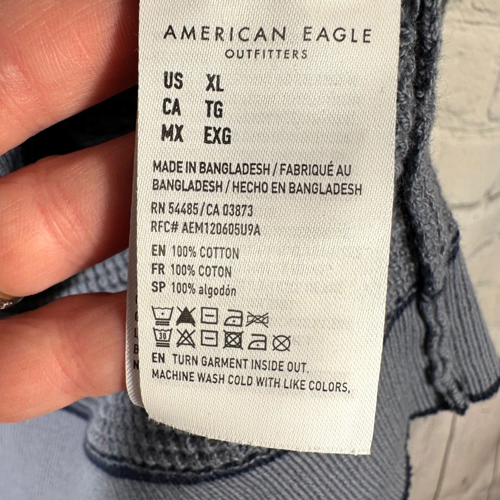 American Eagle Outfitters American Eagle Mens XL Blue Cardigan Sweater Waffle-Knit Button Up 1840 Size US XL / EU 56 / 4 - 4 Thumbnail