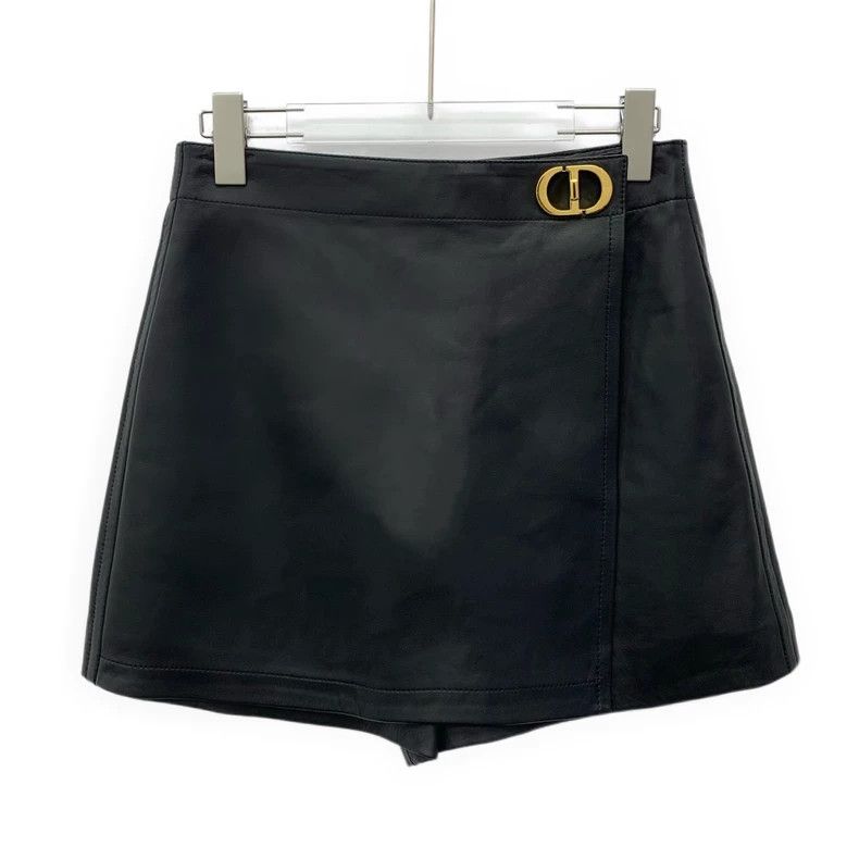 Dior christian dior black lambskin casual skirt-dmc Size US 38 / EU 54 - 1 Thumbnail