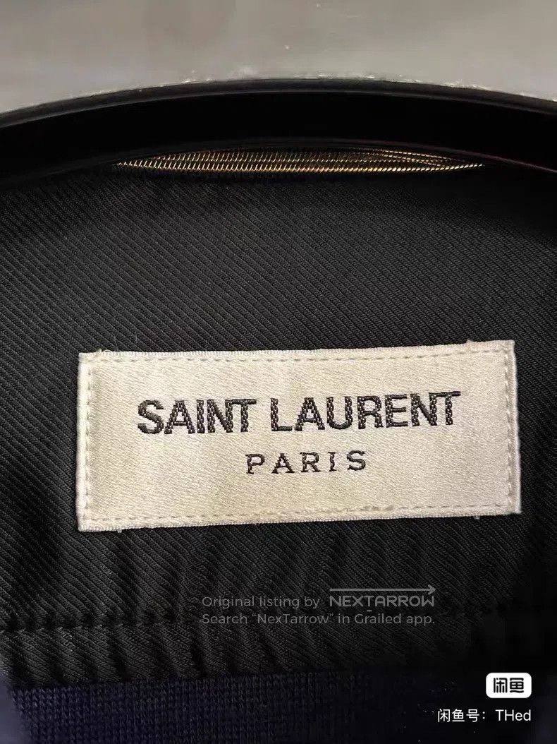 Saint Laurent Paris Saint Laurent Paris Blue Metallic Thread Shirt Size XS / US 0-2 / IT 36-38 - 2 Thumbnail