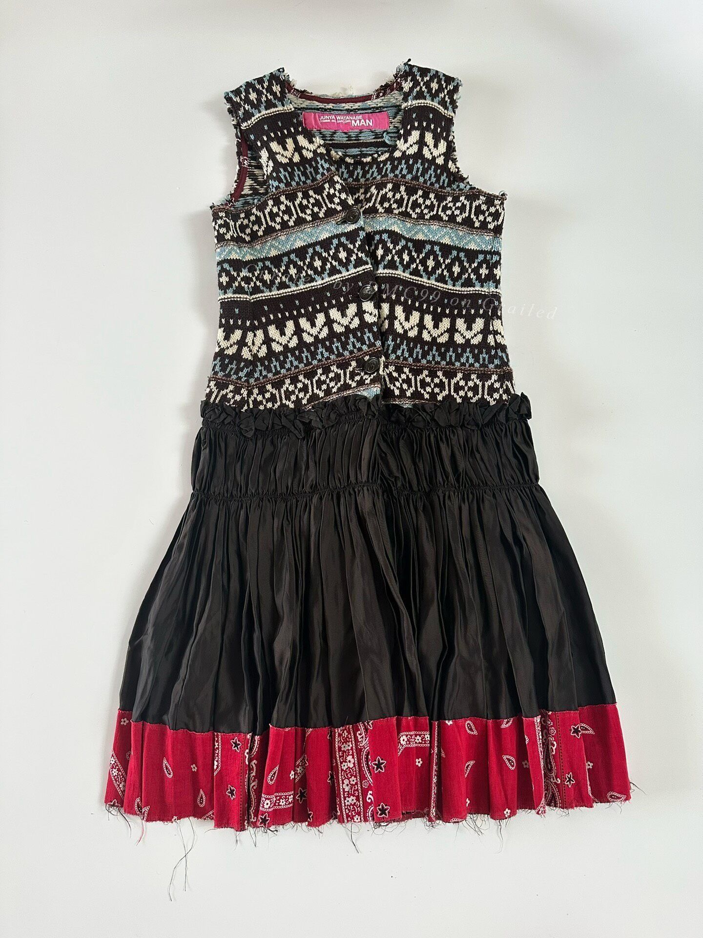 Junya Watanabe Junya Watanabe AD2003 Wool Patchwork Dress Size M / US 6-8 / IT 42-44 - 1 Thumbnail