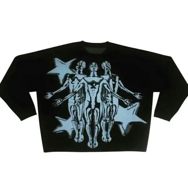VIBE Vintage Knitted Sweater Harajuku Ukiyo-e Style Size US M / EU 48-50 / 2 - 2 Thumbnail