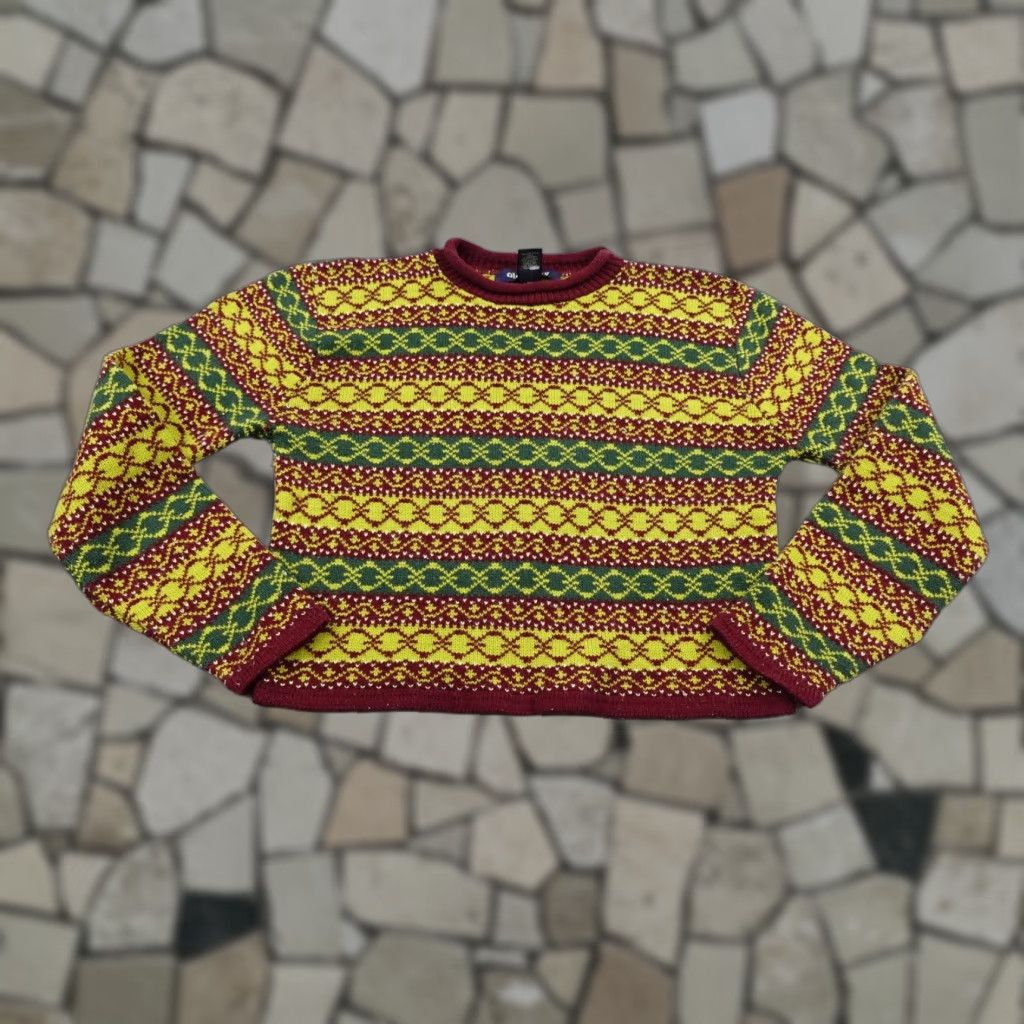 Vintage VINTAGE Old Glory Sweater Women's M Fair Isle Cropped Roll Neck Pullover Size M / US 6-8 / IT 42-44 - 1 Thumbnail