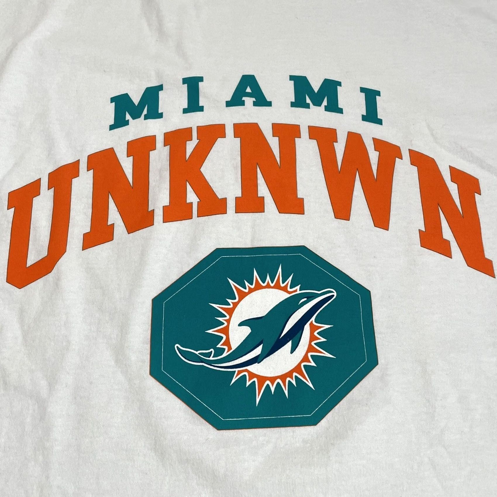 Altea UNKNWN Shirt Adult XL White Teal LeBron Miami Basketball Mens Spellout Short Sleeve Size US XL / EU 56 / 4 - 2 Thumbnail