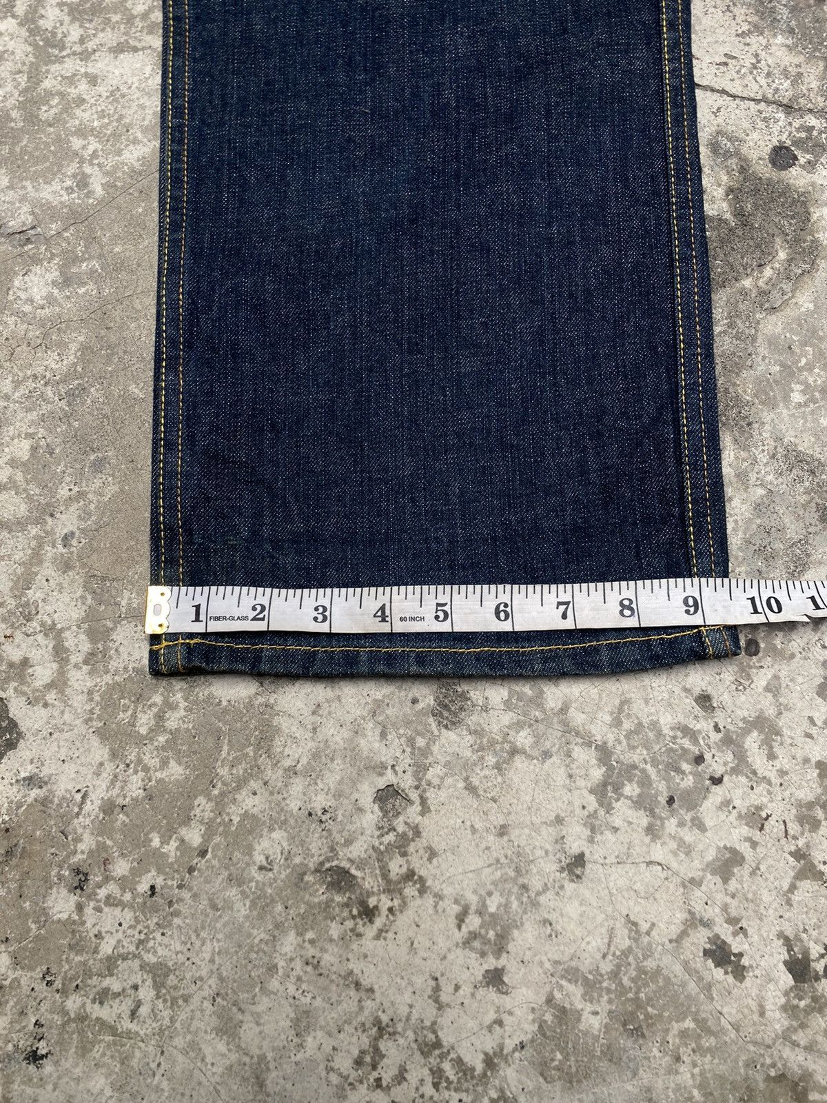 Japanese Brand I’lls Clothing Yellow Embroidered Beyond Script Deep Blue Size US 36 / EU 52 - 11 Thumbnail
