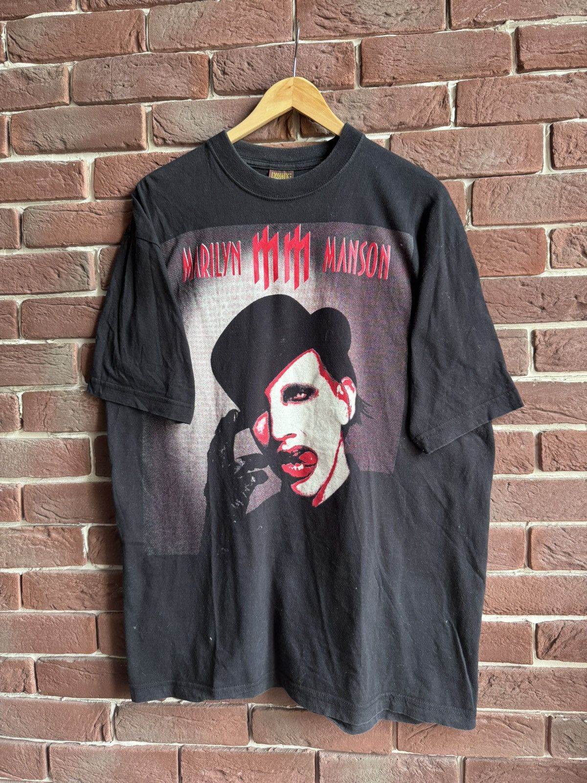 Band Tees Marilyn Manson Grotesque Vintage 00s Band Tee Rock Rare Size US XL / EU 56 / 4 - 1 Thumbnail