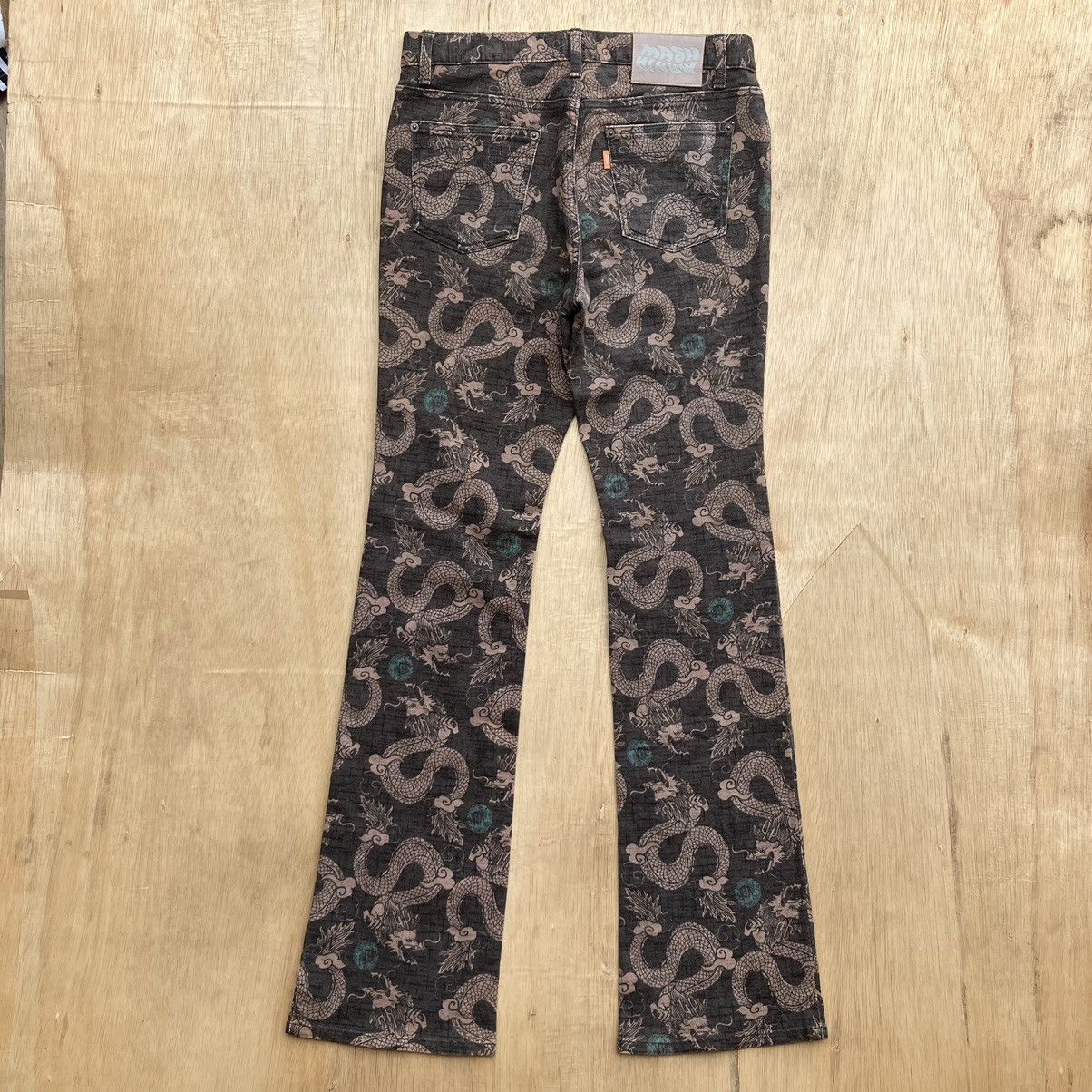 Japanese Brand × Vintage MASH MANIA DRAGON ALL OVER PRINT FLARE Size US 31 - 7 Thumbnail