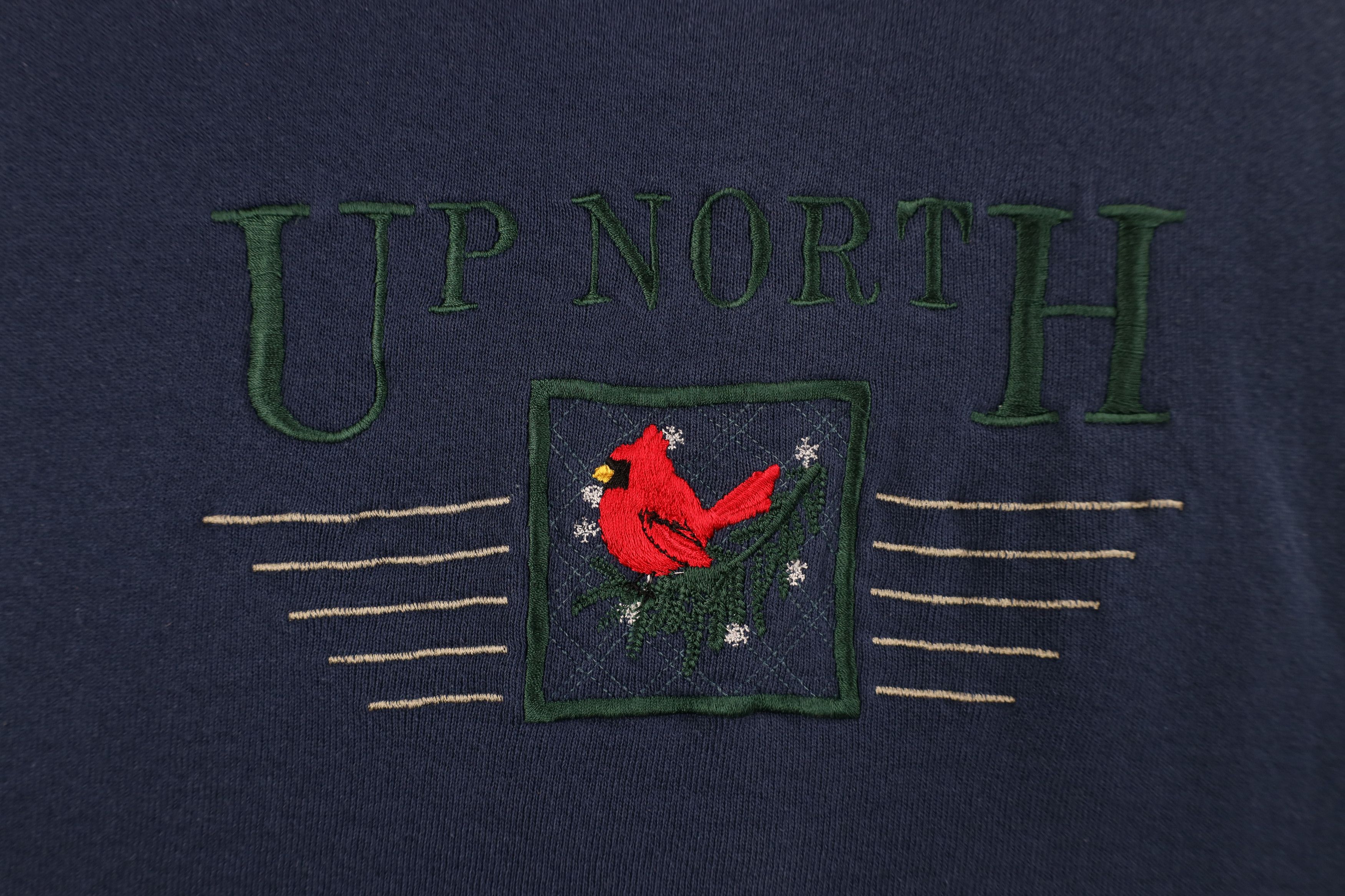 Vintage Vintage 90s Streetwear Nature Bird Up North Sweatshirt USA Size L / US 10 / IT 46 - 4 Thumbnail