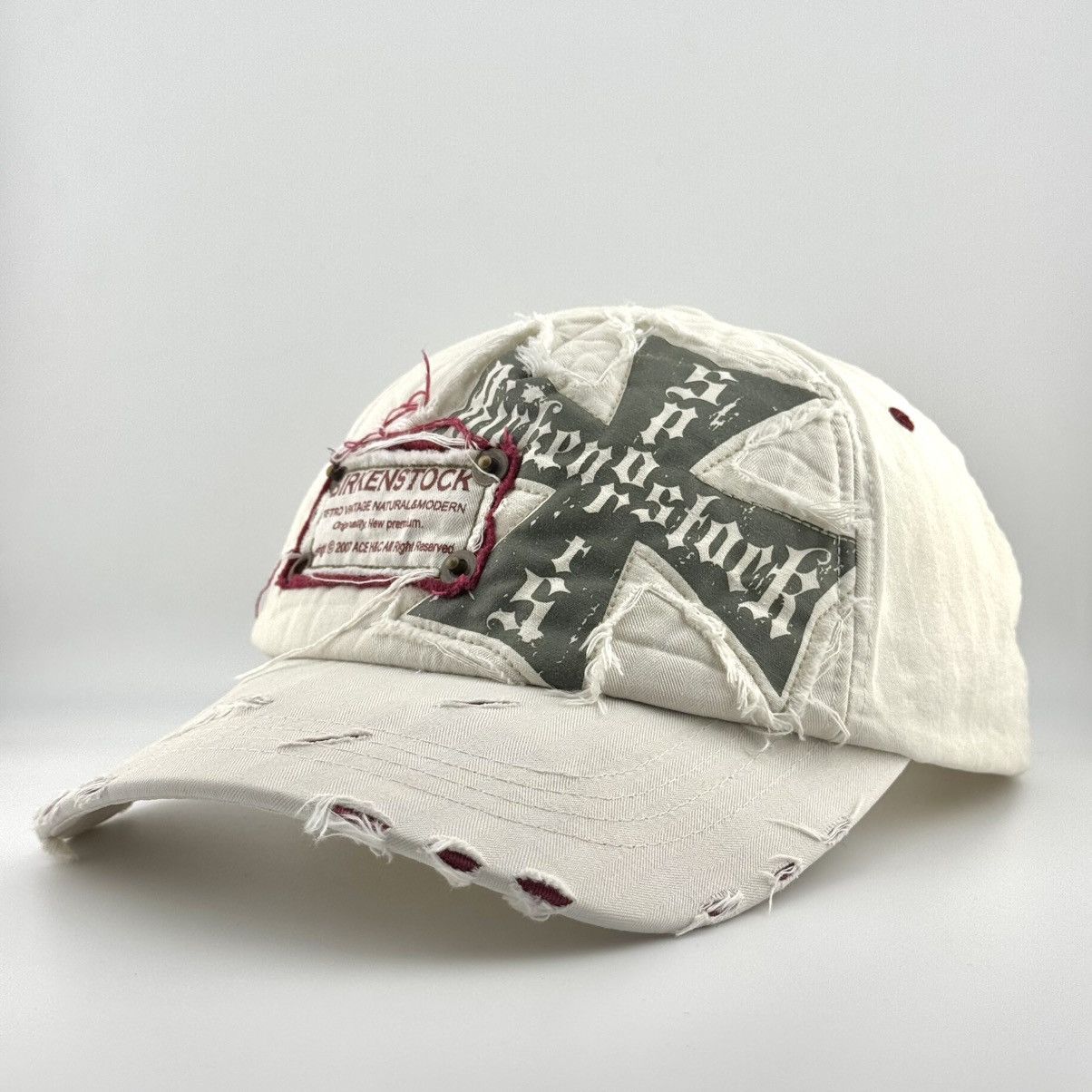 Birkenstock Vintage Birkenstock Distressed Baseball Cap Y2K Retro Design Size ONE SIZE - 3 Thumbnail