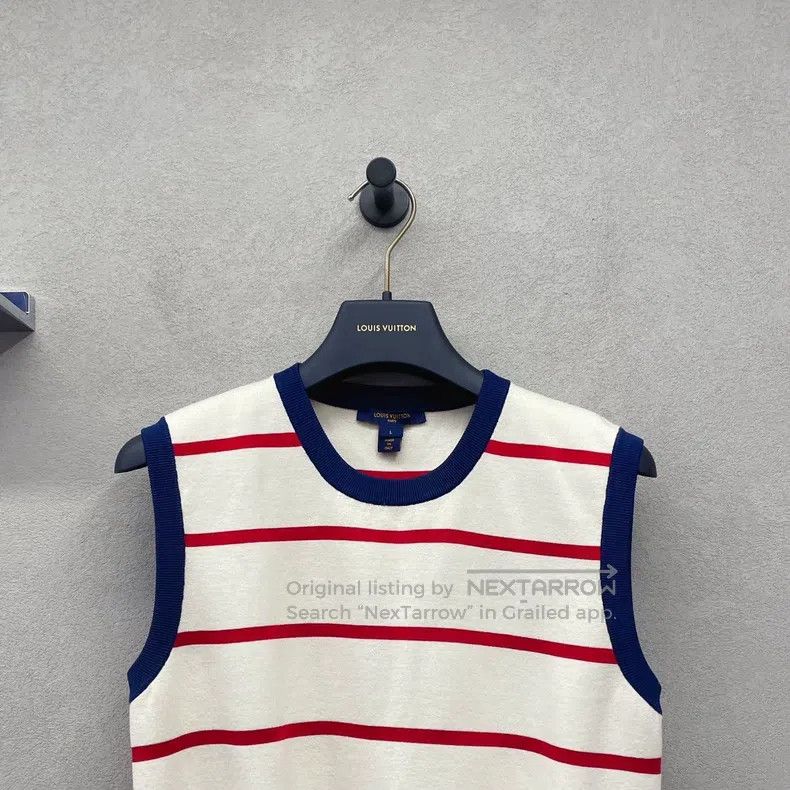Louis Vuitton Louis Vuitton Navy Red Patchwork Striped Sleeveless Sweate Size L / US 10 / IT 46 - 5 Thumbnail