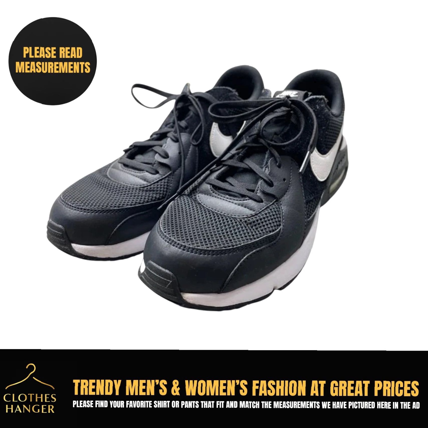 Nike Nike Air Max Excee Men’s Size 11 CD4165-001 Black/White/Dark Grey 1466 - Sneakers - Nike - Athletic - Shoes - Mens Size ONE SIZE - 2 Thumbnail