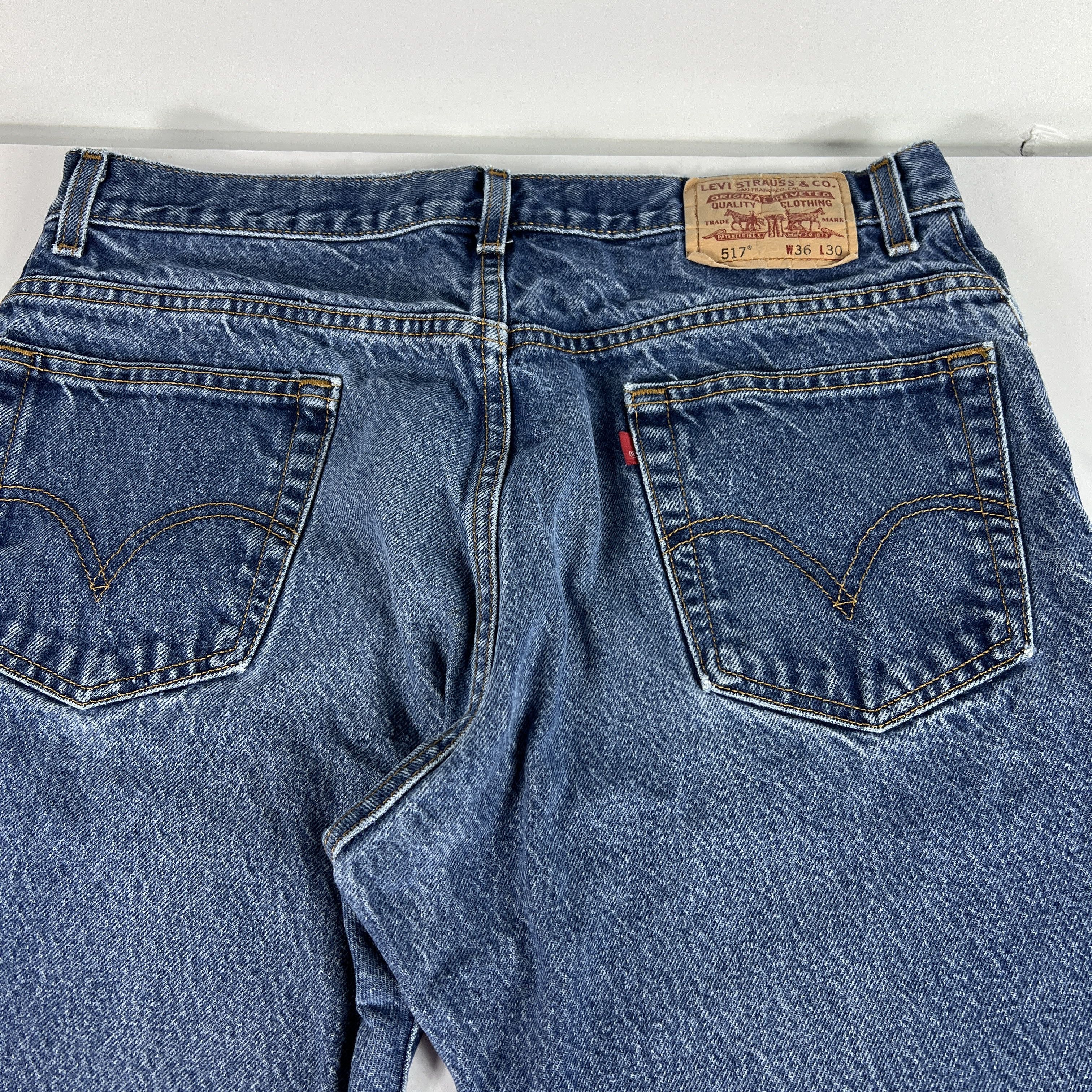 Levi's Y2K Levi's Jeans 517 Boot Cut Blue Faded Cotton Denim Size US 36 / EU 52 - 12 Thumbnail