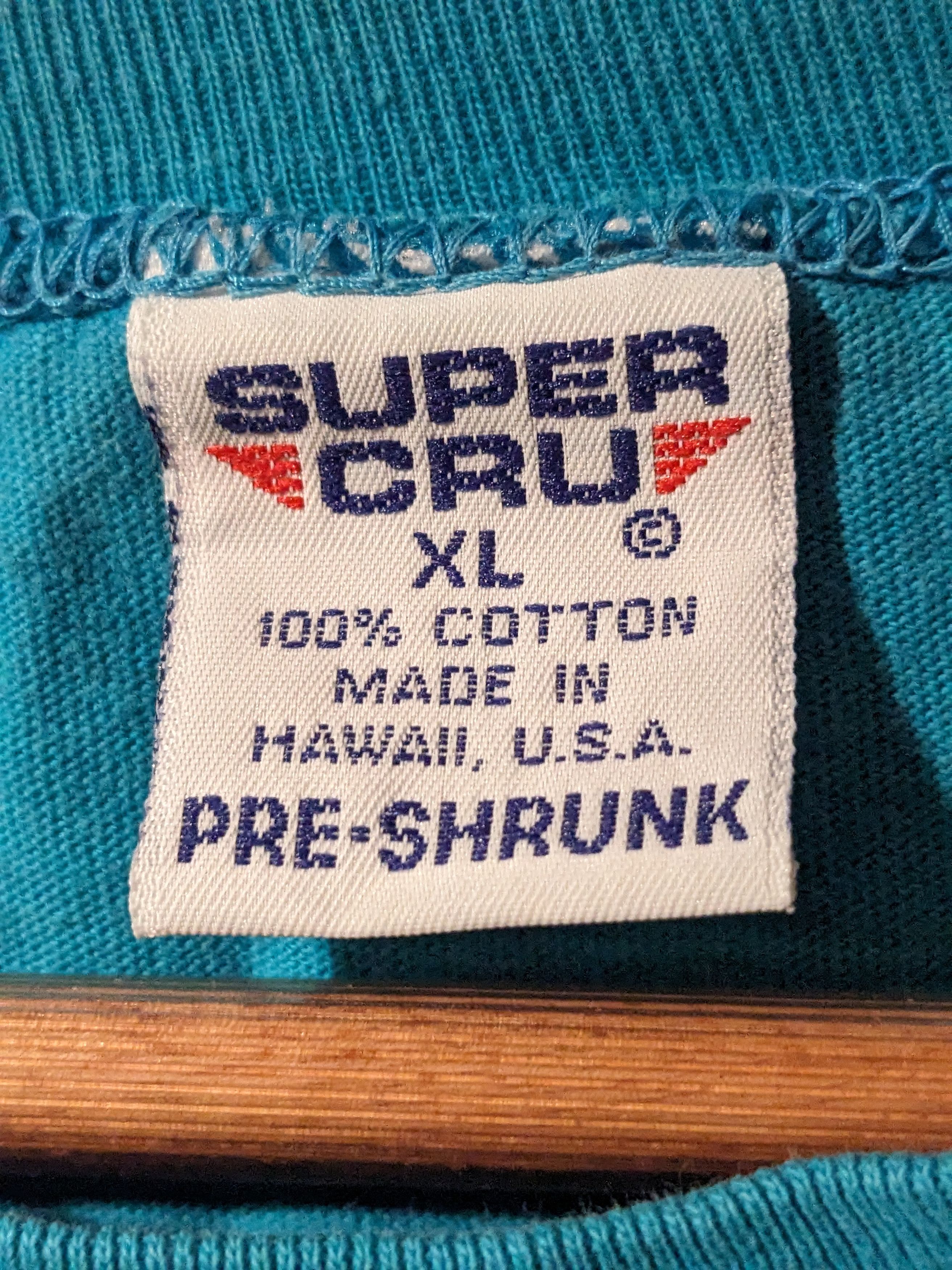 Designer × Vintage Vintage 90s Hang Loose Hawaii Maui Blue X-Large T-Shirt Size US XL / EU 56 / 4 - 7 Thumbnail