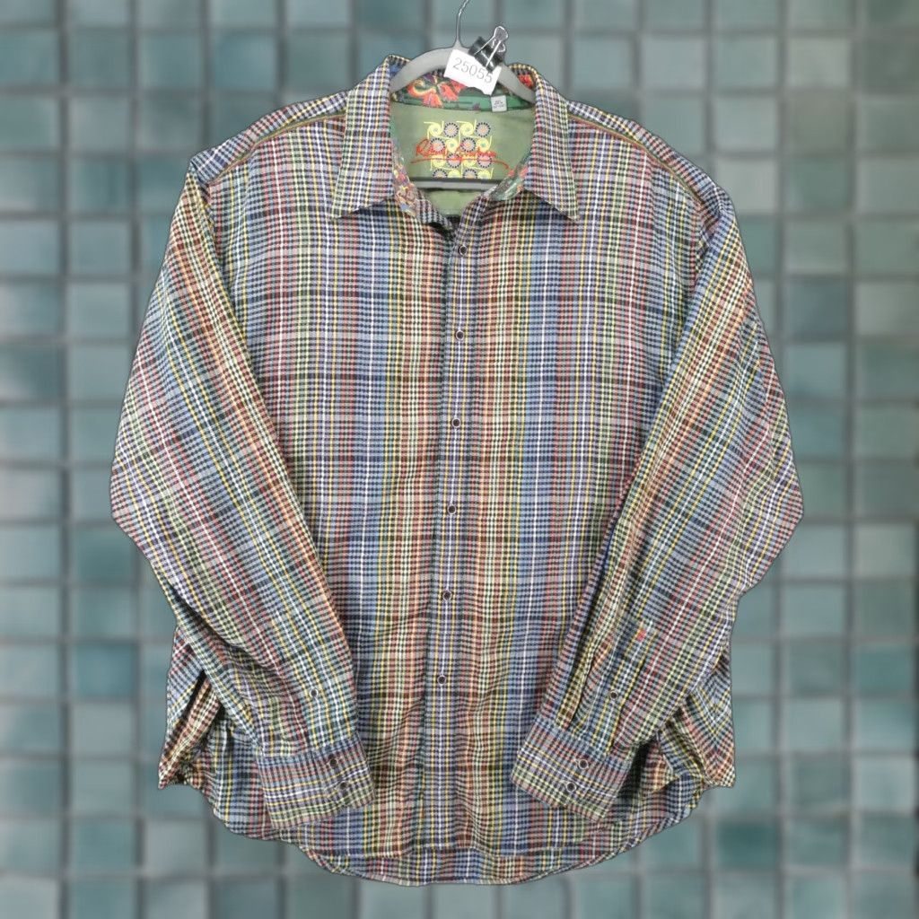 Robert Graham Robert Graham Shirt Men XXL Long Sleeve Button-Up Blue Multicolor Plaid Size US XXL / EU 58 / 5 - 1 Thumbnail