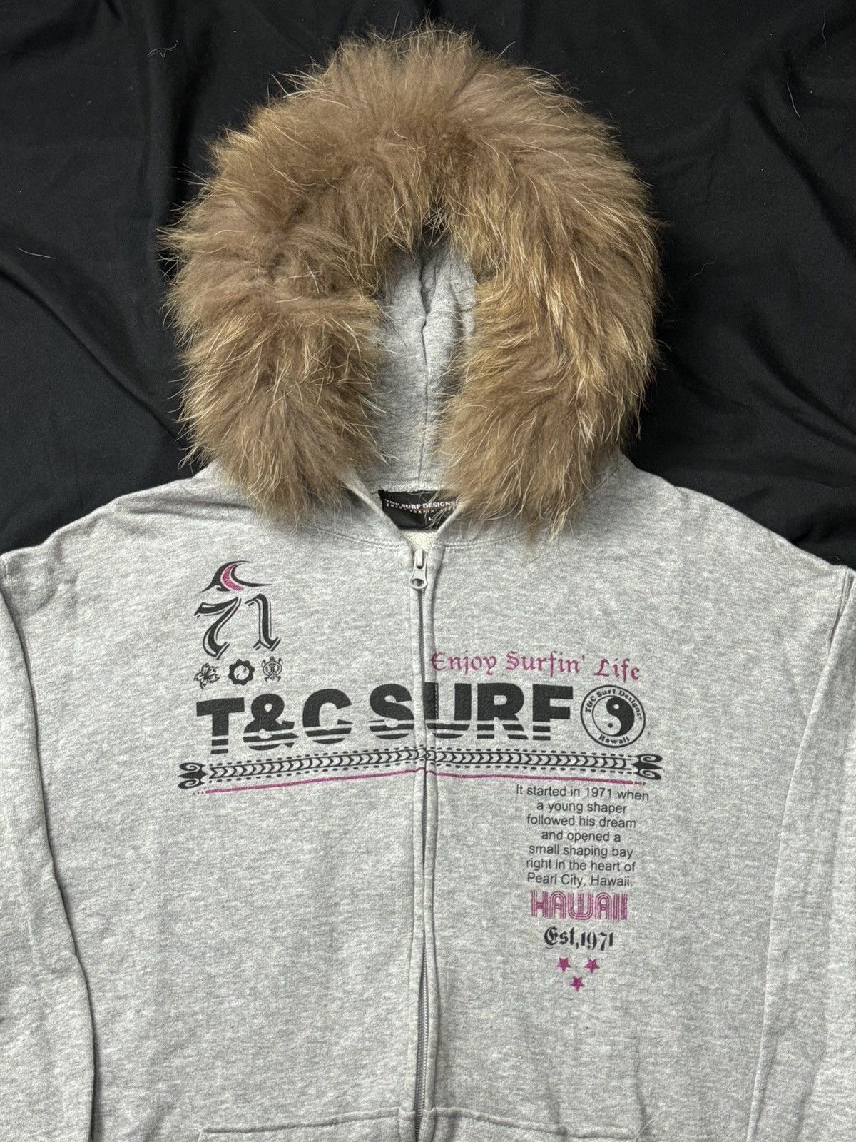 If Six Was Nine × Japanese Brand × Le Grande Bleu (L.G.B.) FUR HOODIE T&C TRIBAL POEM Size US L / EU 52-54 / 3 - 4 Thumbnail