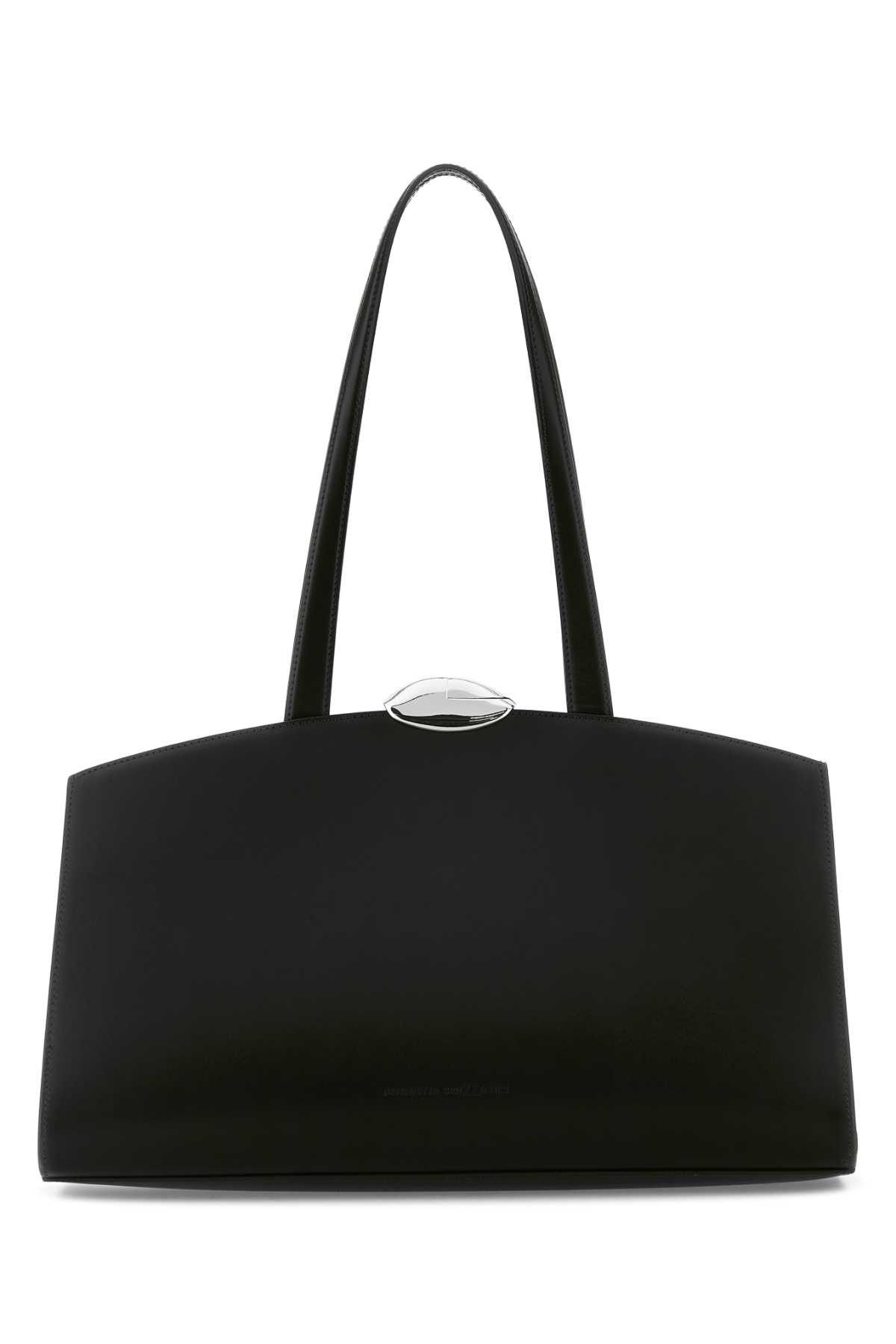 Benedetta Bruzziches Black Leather Serena Shopping Bag Size ONE SIZE - 1 Thumbnail