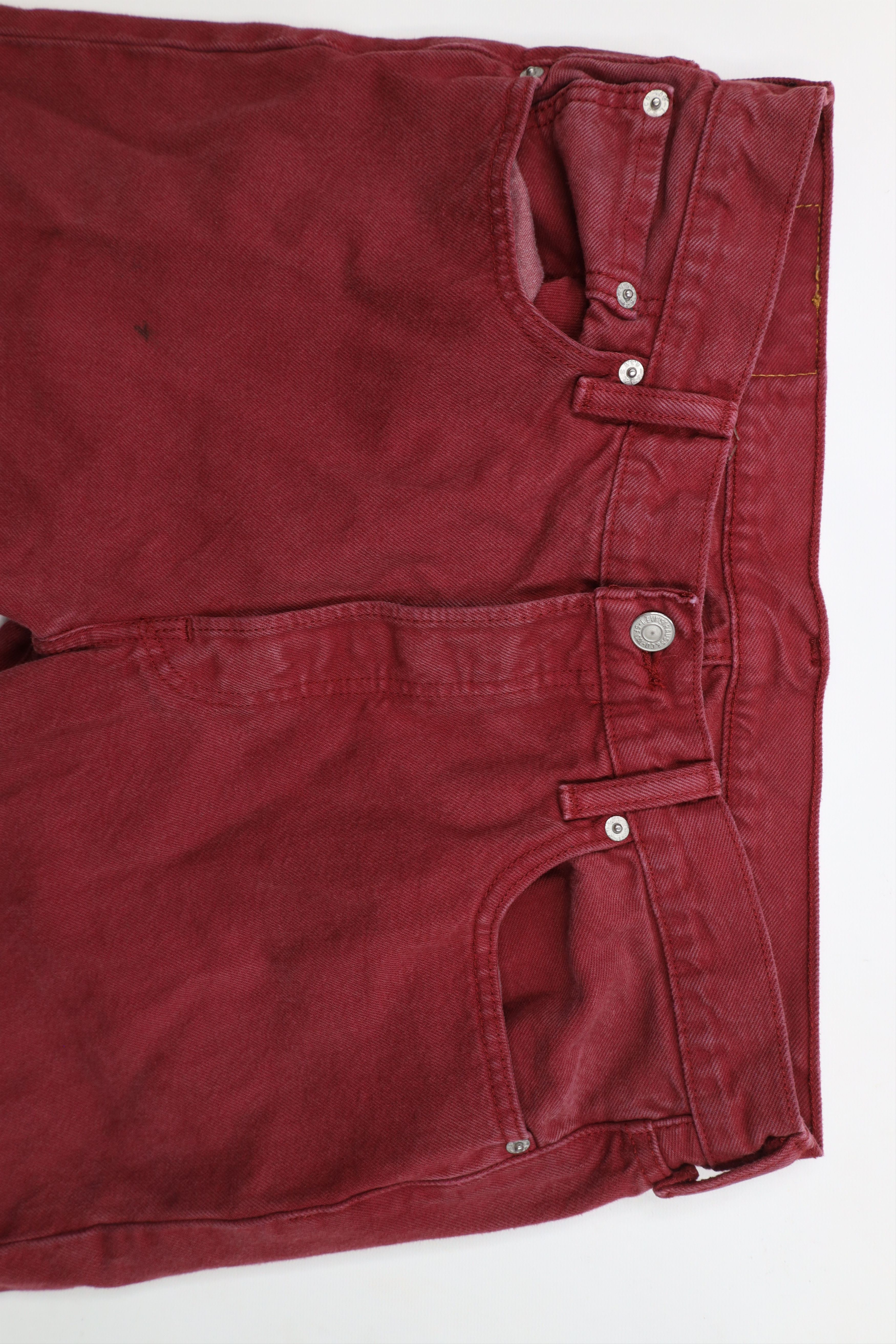 Levi's × Vintage Vintage Y2K Levis 501xx Button Fly Original Fit Jeans Red Size US 34 / EU 50 - 7 Thumbnail