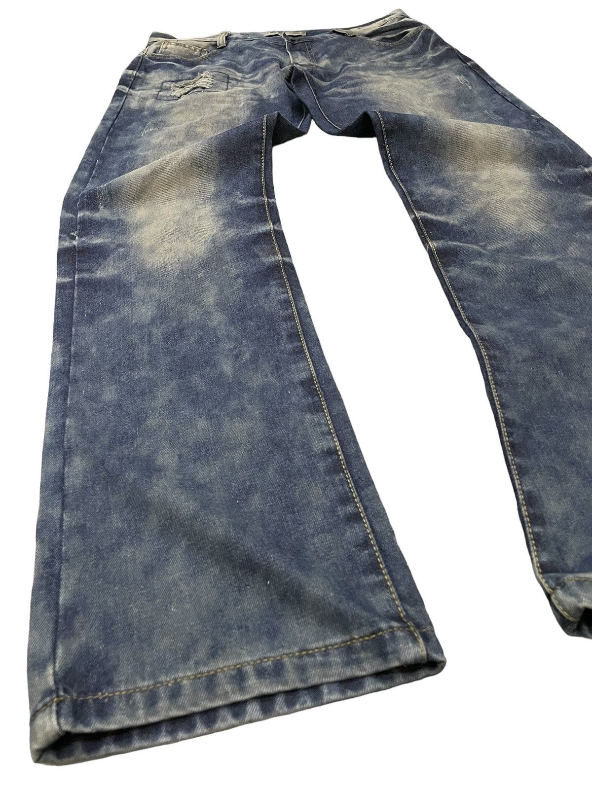 GOSTAR DE FUGA × Hysteric Glamour × Japanese Brand Martin Kustom Enzyme Mud Wash Distressed Jeans Size US 34 / EU 50 - 12 Thumbnail