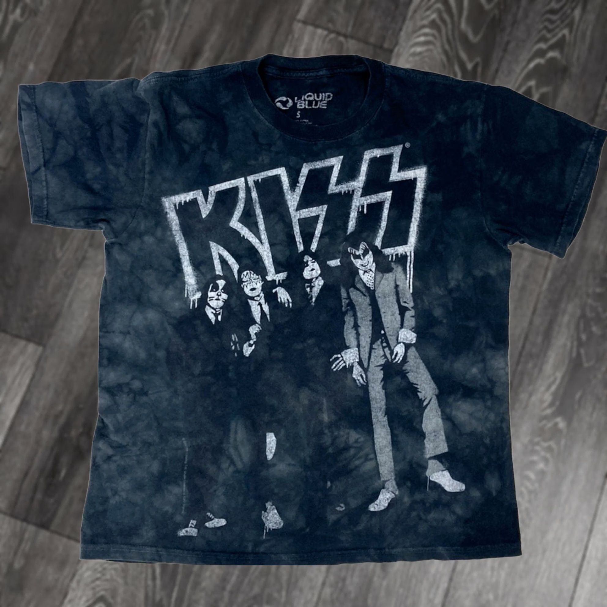 Liquid Blue Liquid Blue Kiss Graphic T-shirt Women Small Black Tie Dye Music Shirt XS? No, S. Size S / US 4 / IT 40 - 1 Thumbnail