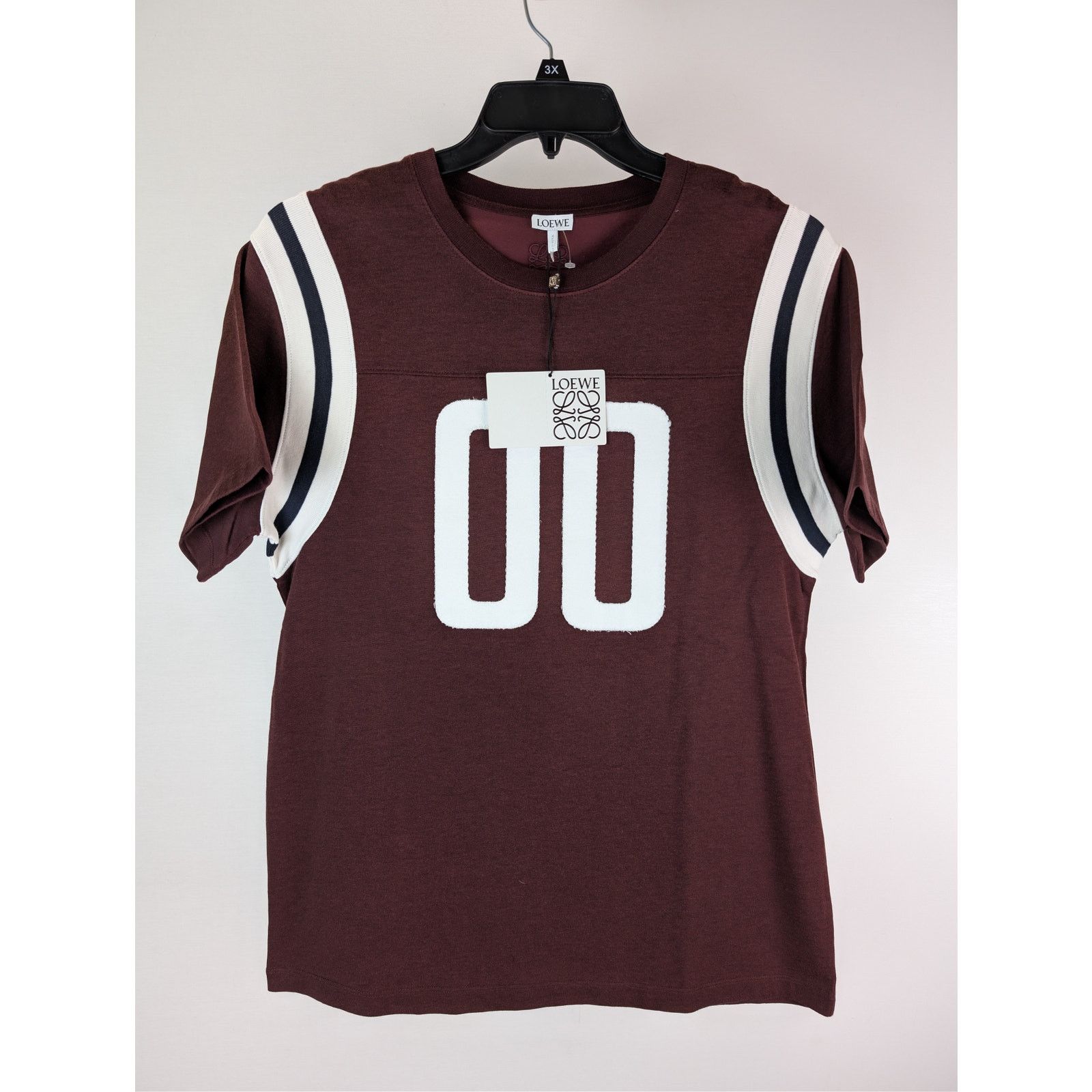 Loewe o1rshd1 '00' number regular-fit T-shirt in burgundy Size US S / EU 44-46 / 1 - 2 Thumbnail