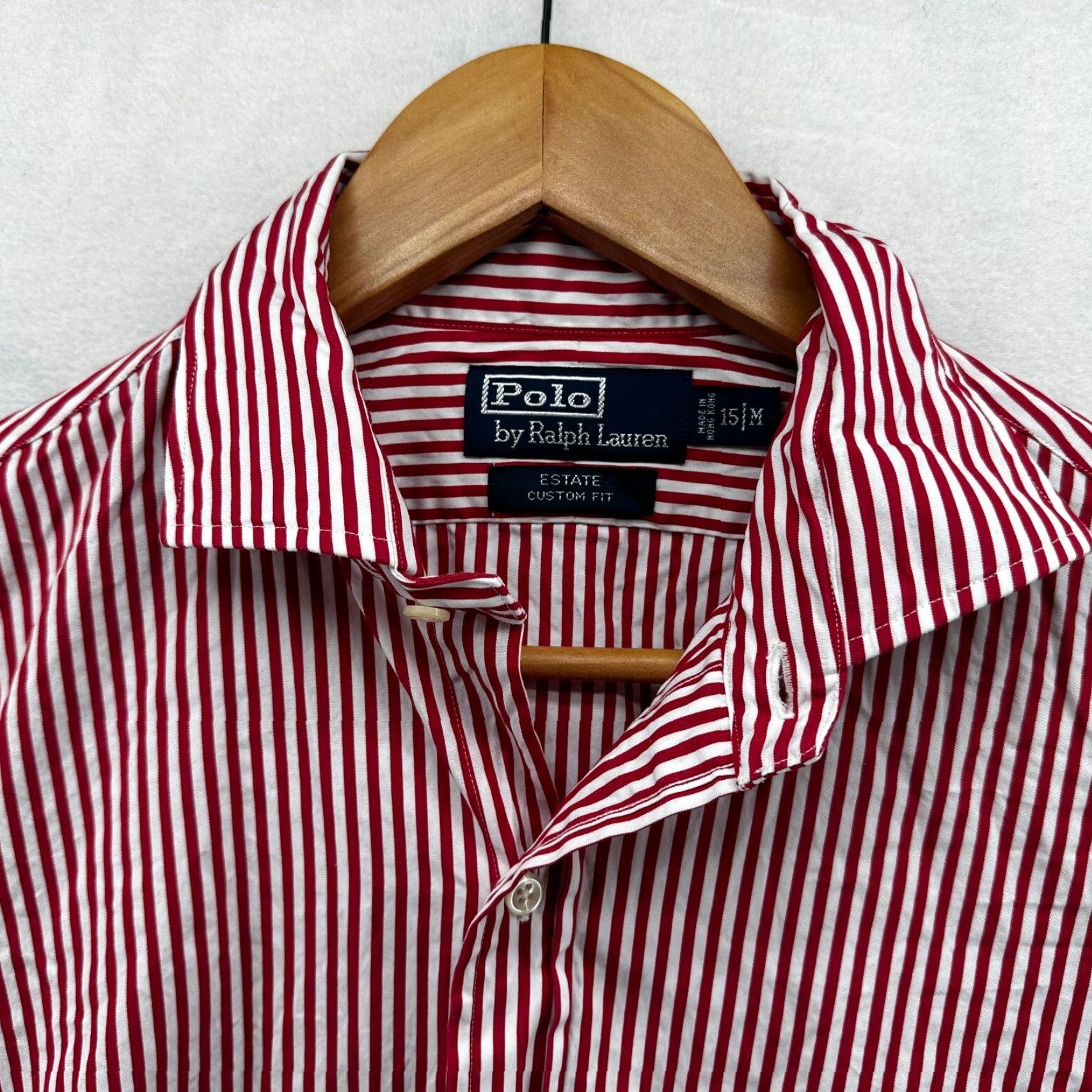 Ralph Lauren Polo By Ralph Lauren Dress Shirt Pink White Striped Custom Fit 15 M Men Shirts / Dress Shirt / Casual Formal Mens Size 40R - 3 Thumbnail