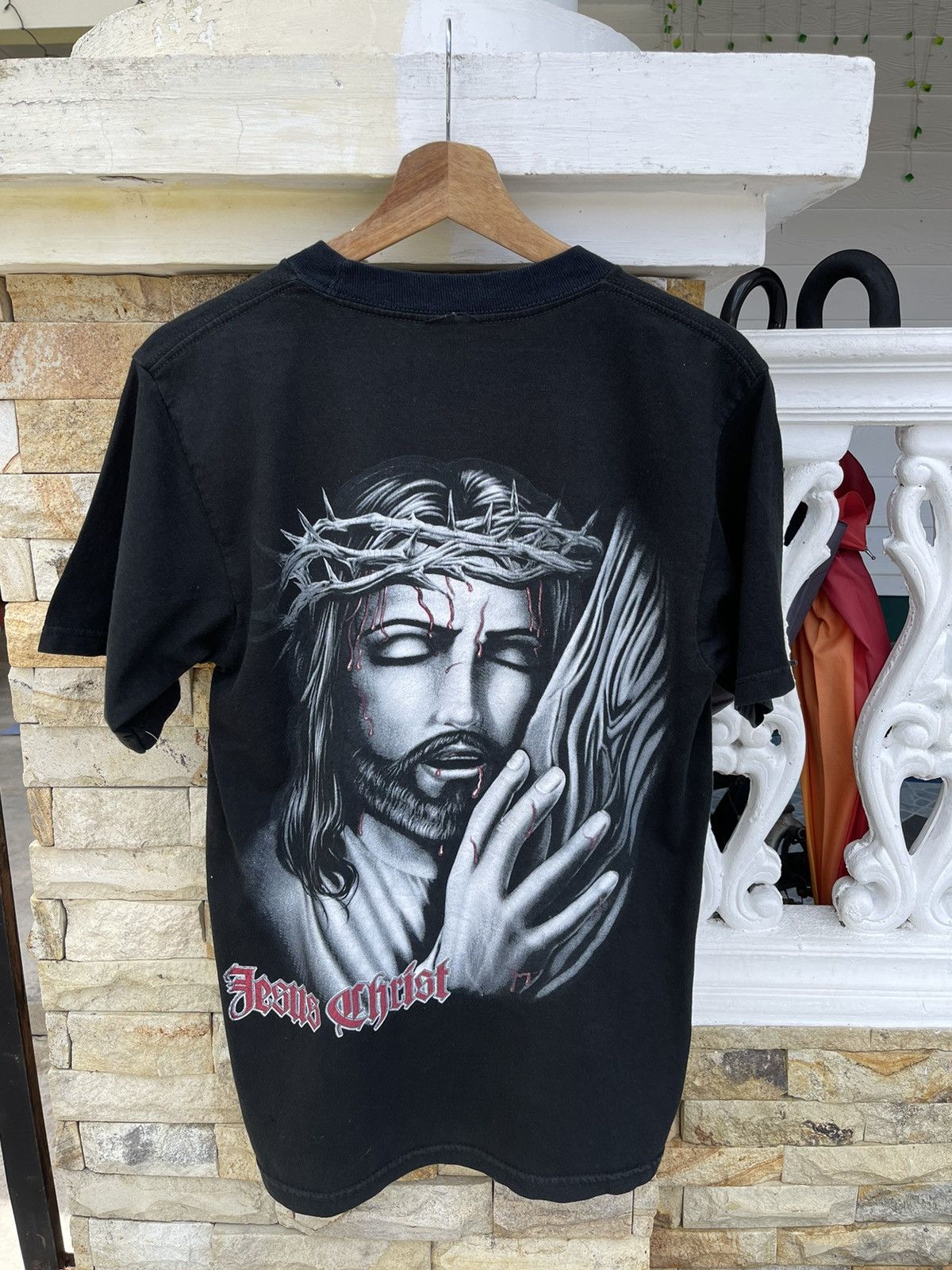 Band Tees Last Drop🔥Rare🔥Vintage Jesus Christ Bleeding T Shirt Size US M / EU 48-50 / 2 - 1 Thumbnail