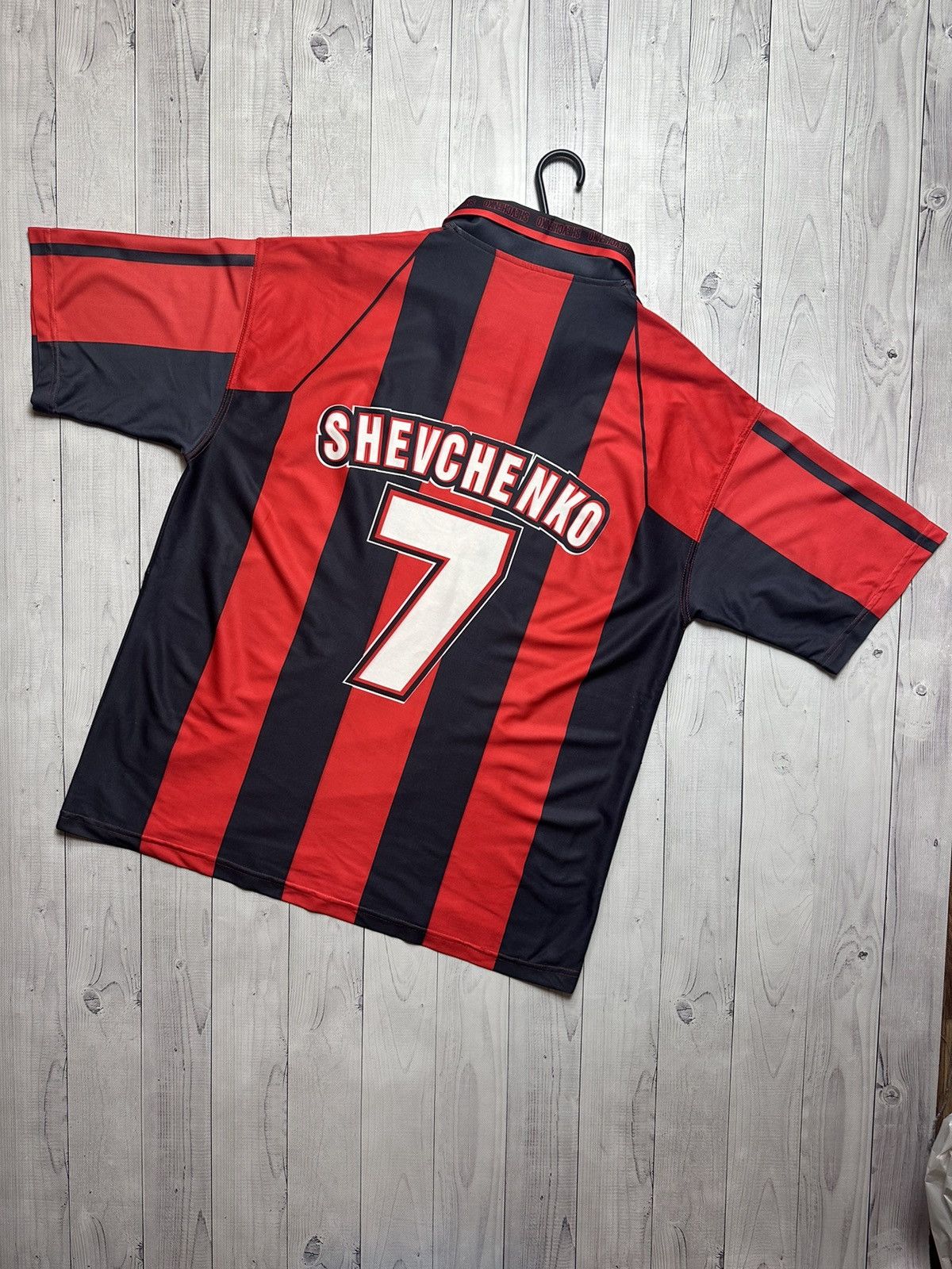 Vintage Vintage rare AC Milan 7 Shevchenko tee striped size XL Opel Size US XL / EU 56 / 4 - 2 Thumbnail
