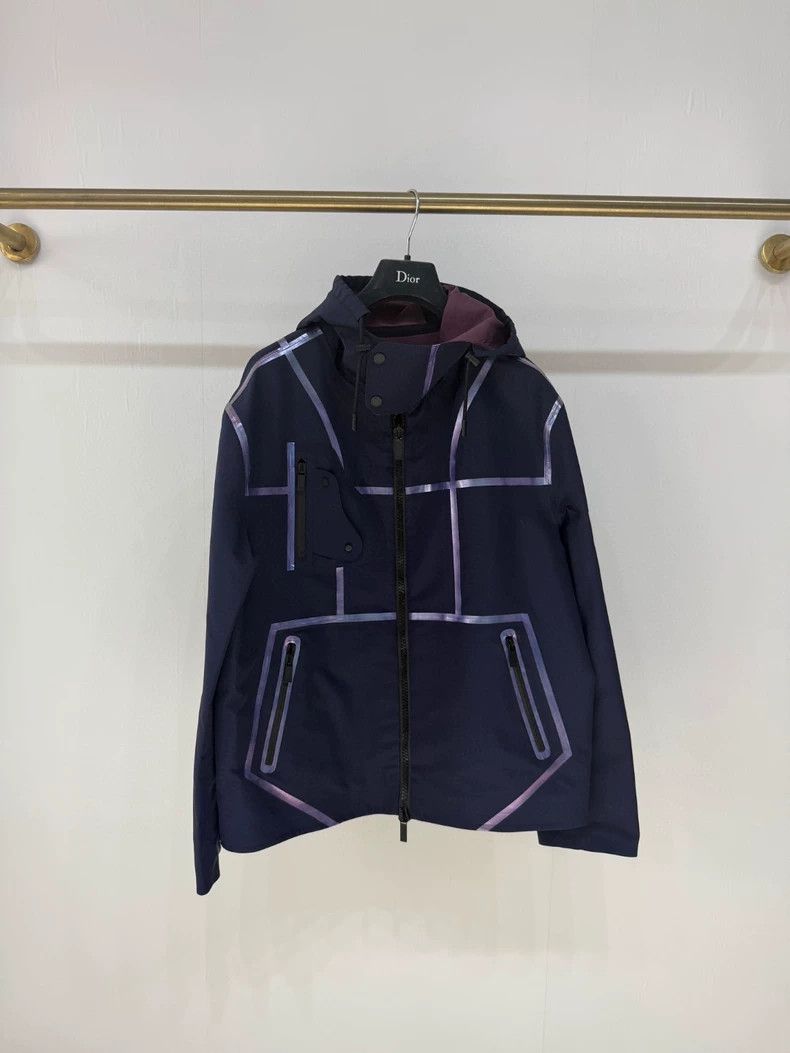 Dior Dior Purple Reflective Stripe Zip Jacket Size US XL / EU 56 / 4 - 1 Thumbnail
