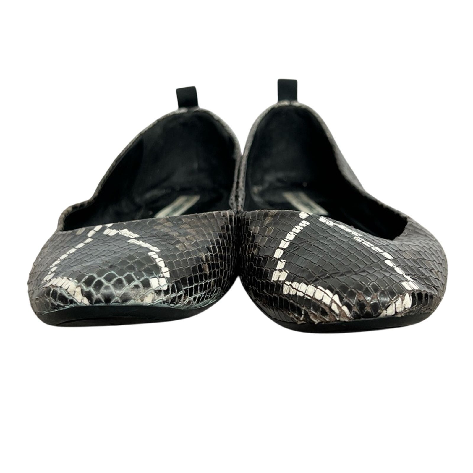 Karl Lagerfeld Karl Lagerfeld Vada Snakeskin Print Leather Ballet Flat 8.5 Size US 8.5 / IT 38.5 - 5 Thumbnail