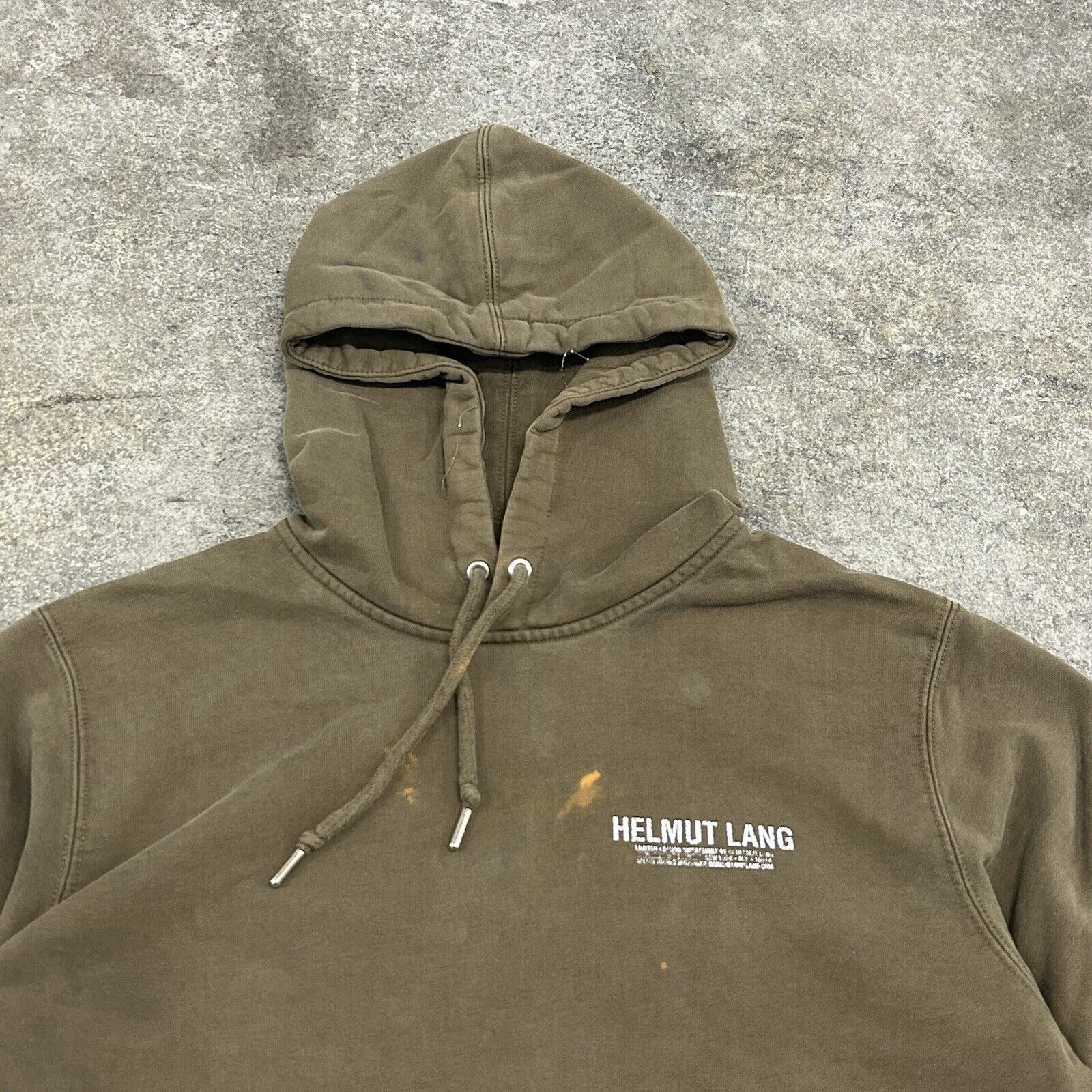 Designer × Helmut Lang × Vintage Helmut Lang Authentic Designer Faded Green Hoodie Sweatshirt Size US M / EU 48-50 / 2 - 2 Thumbnail