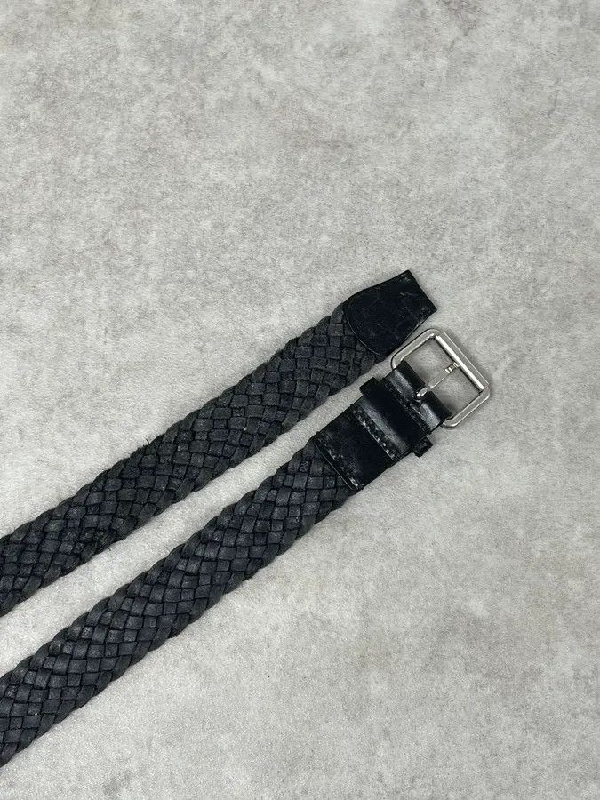 Saint Laurent Paris Saint Laurent Black Woven Classy Leather Belt Size ONE SIZE - 4 Thumbnail