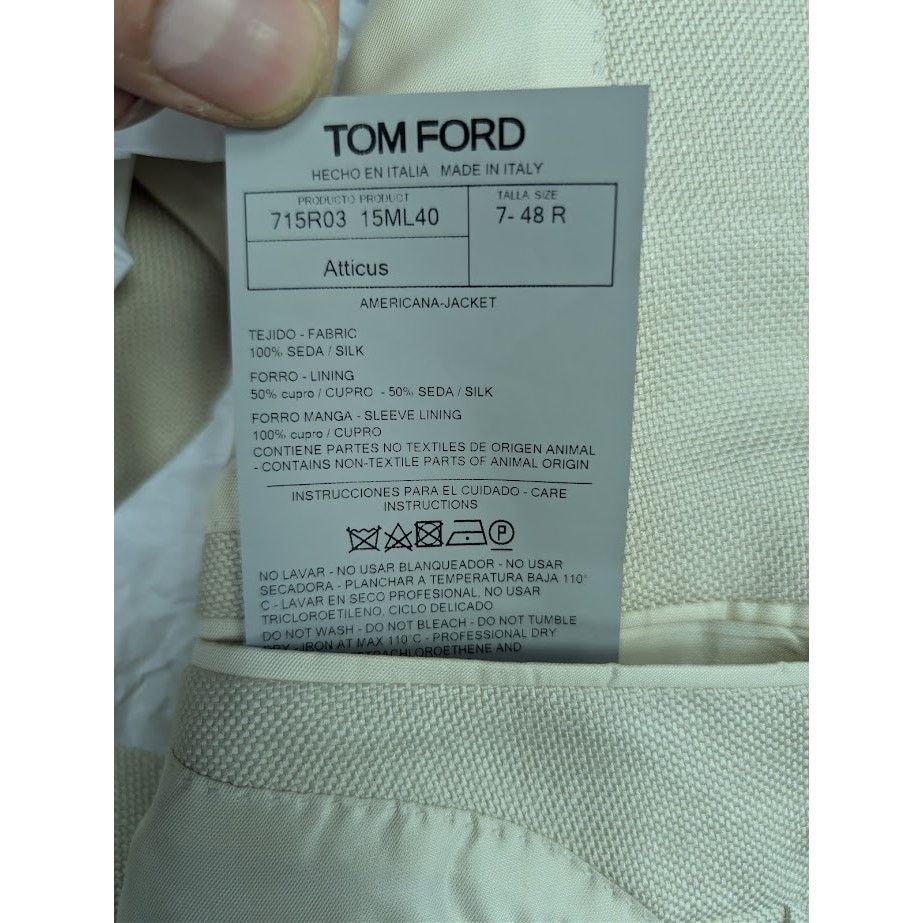Tom Ford o1rshd1 Blazer Jacket in Cream Size US M / EU 48-50 / 2 - 19 Thumbnail