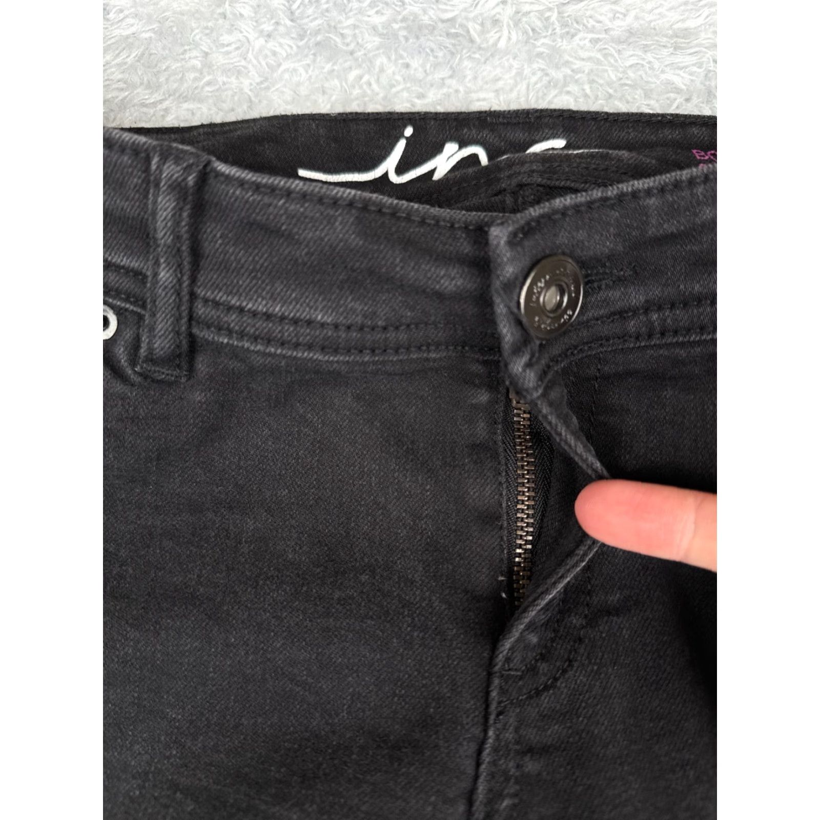 Vintage INC International Concepts Jeans Women 4 Black Denim Curvy Fit Boot Leg 29x32 Size 27" / US 4 / IT 40 - 5 Thumbnail