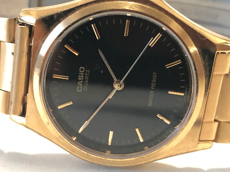 Casio casio black dial gold stainless steel watch Size ONE SIZE - 4 Thumbnail