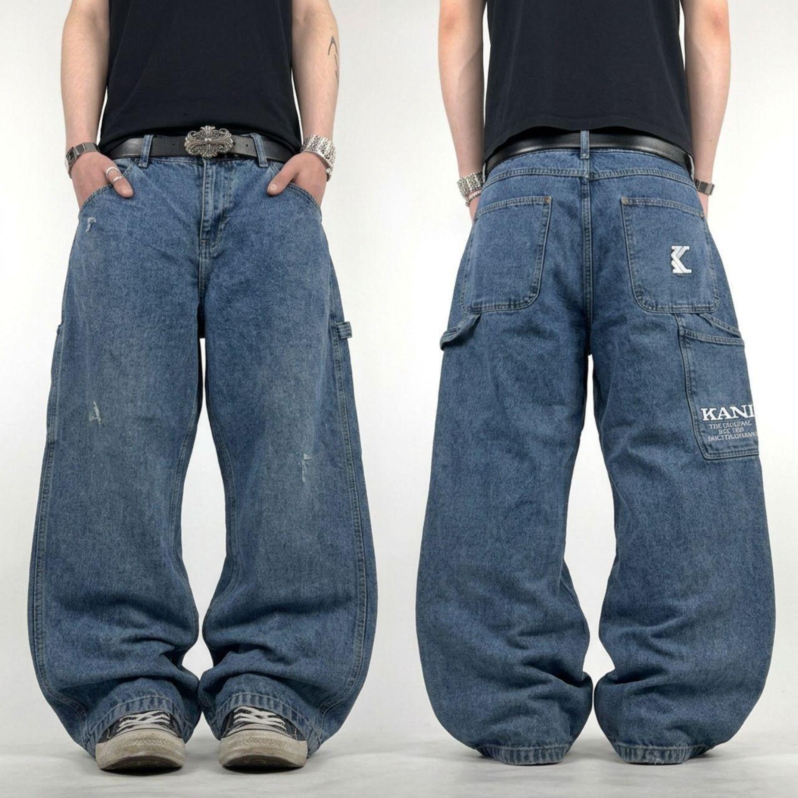 JNCO × Karl Kani × Vintage Vintage y2k skater grunge baggy wide leg rare archive jeans Size US 36 / EU 52 - 1 Thumbnail