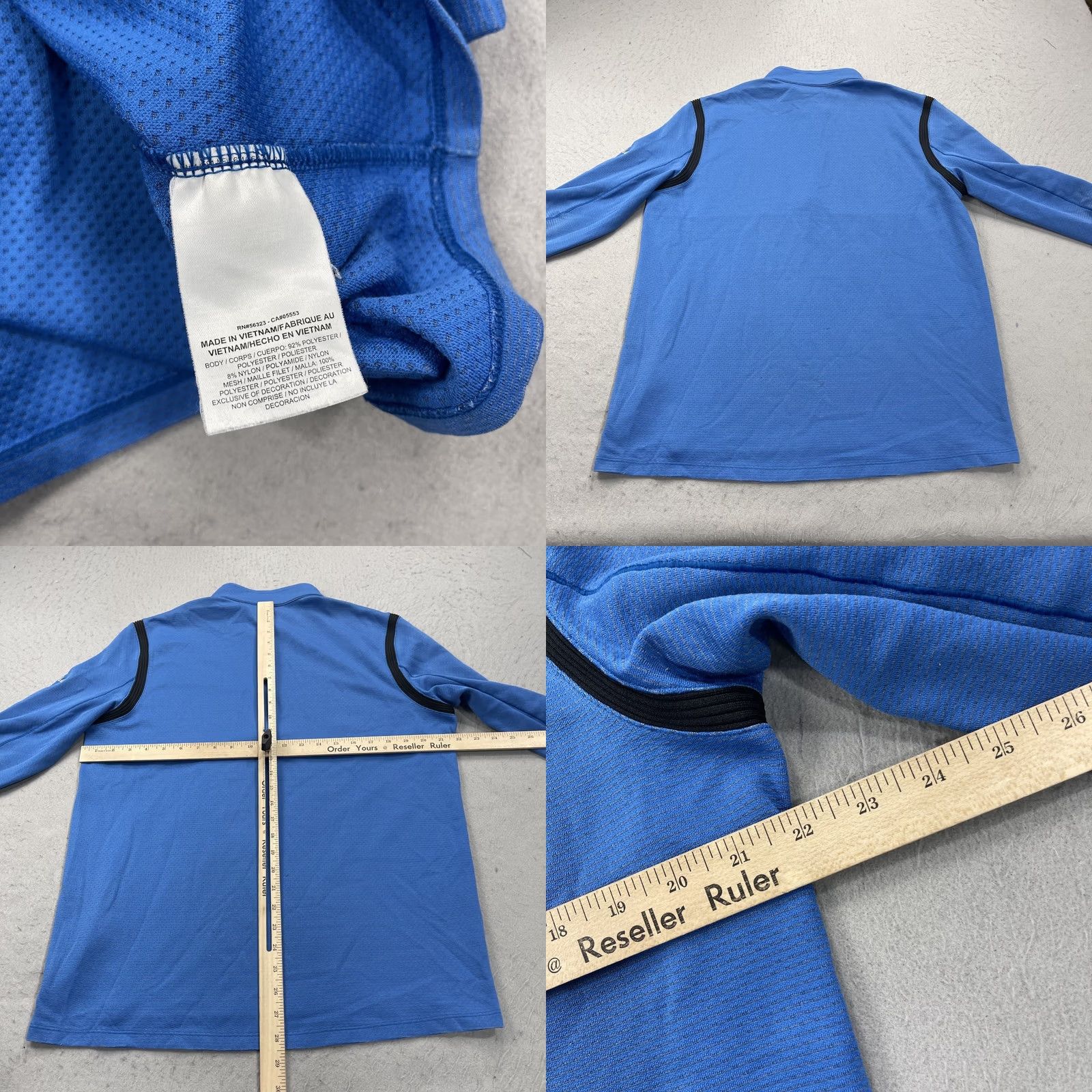 Nike Nike Golf Jacket Mens L Blue Aeroreact 1/4 Zip Pullover Nike Dri-Fit Sports Weatherwear Size US L / EU 52-54 / 3 - 8 Thumbnail