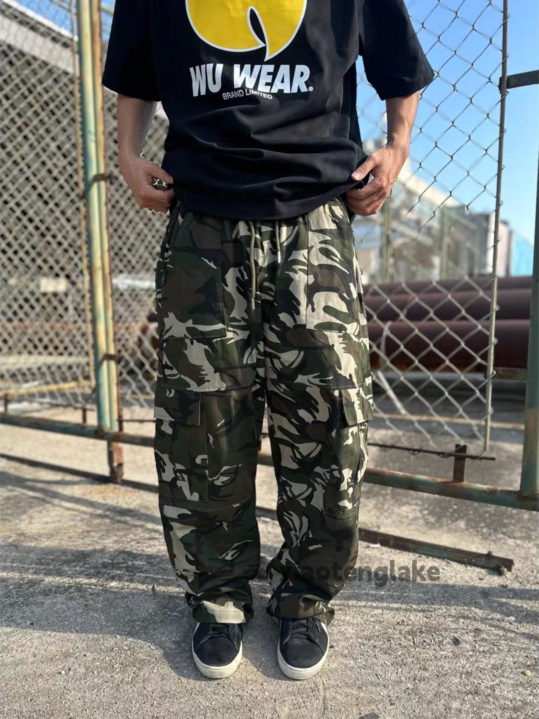 Vintage Utility skate hiphop loose baggy cargo camo hiphop pants Size US 36 / EU 52 - 6 Thumbnail