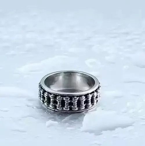 Designer × Jewelry × Vintage Vintage Motorcycle Chain Ring Punk Rock Biker Grunge Size ONE SIZE - 3 Thumbnail