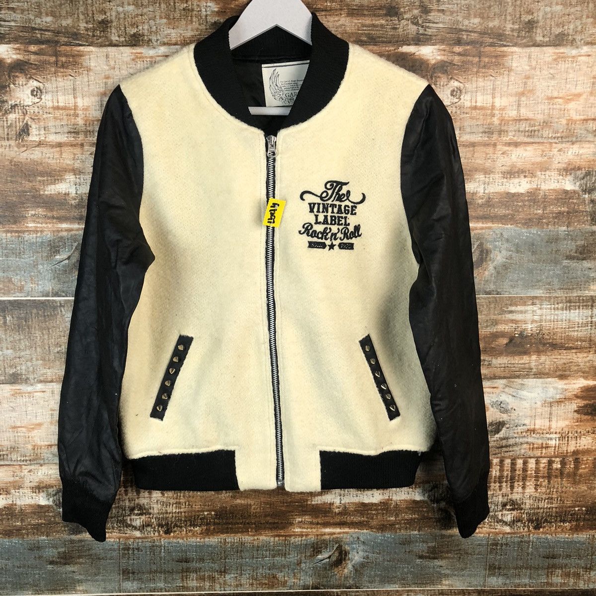 Japanese Brand Garula White Bombers varsity Jacket #A1297 Size M / US 6-8 / IT 42-44 - 3 Thumbnail