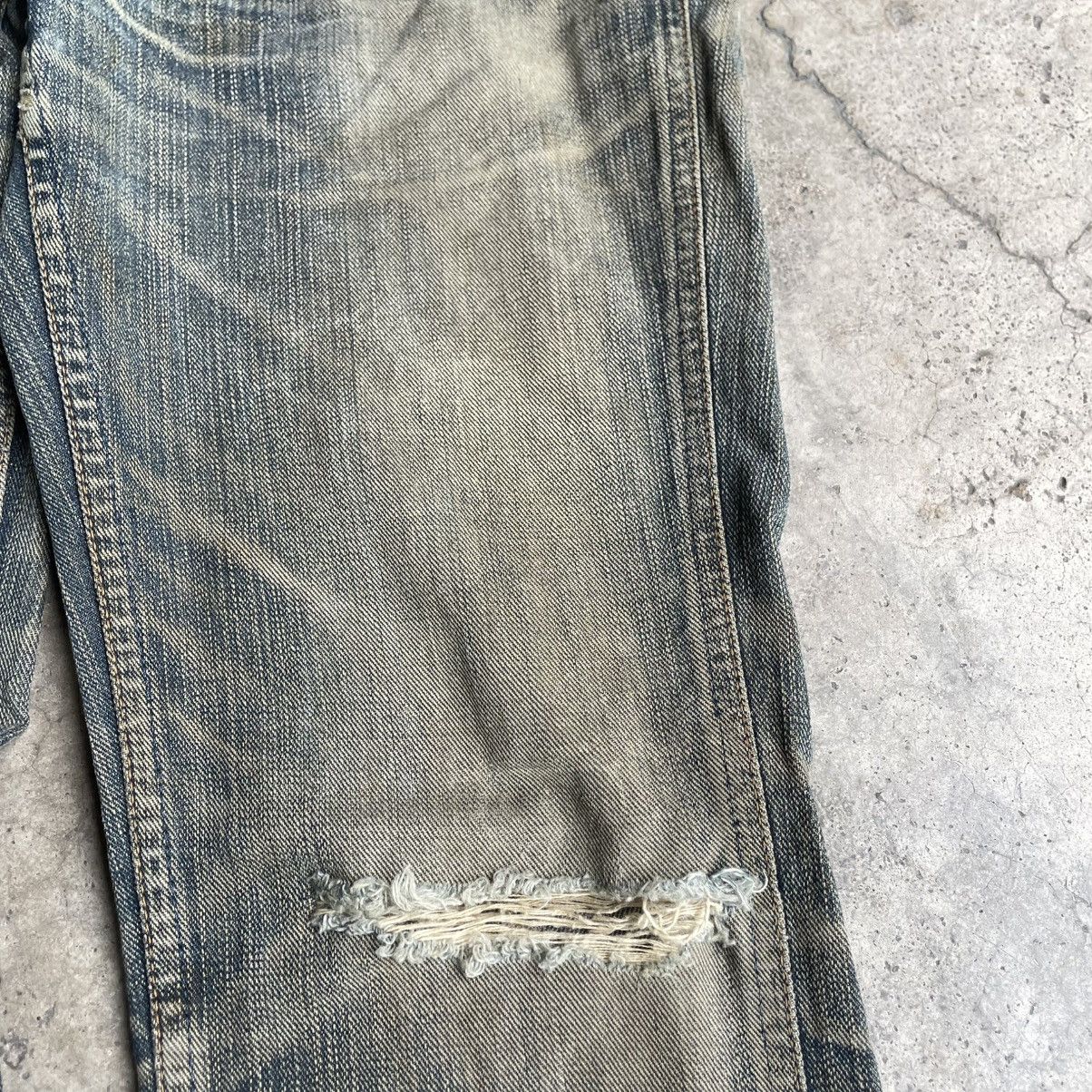 Wrangler 🔥Vintage 80s Wrangler Stoned Washed Ripped Denim Jeans Size US 32 / EU 48 - 9 Thumbnail