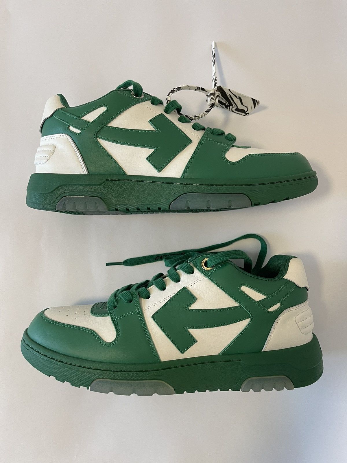 Off-White OFF-WHITE Out of Office Low Top Green Dirty White Size US 9 / EU 42 - 2 Thumbnail